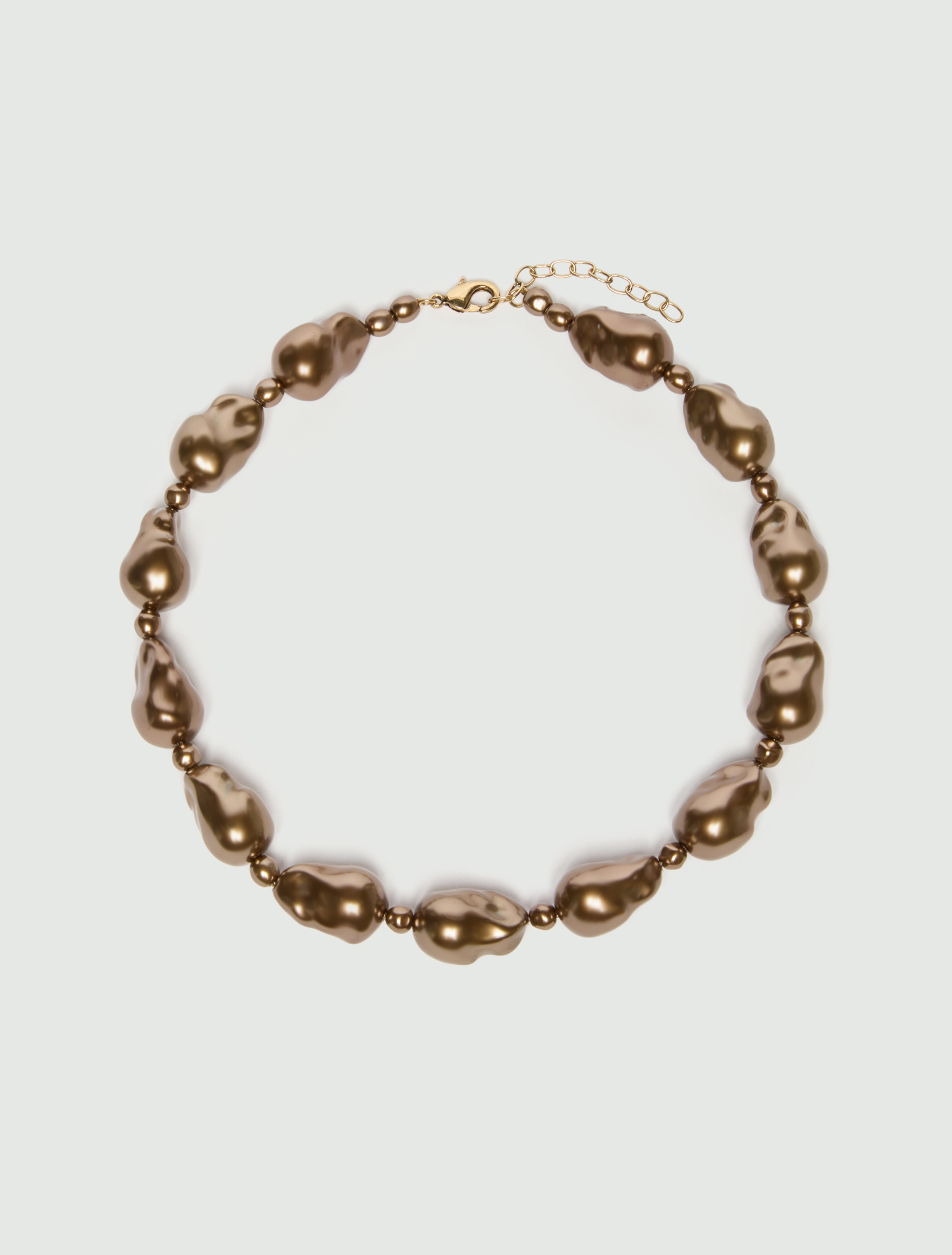 Collana girocollo con perle bijoux - BRONZO - Emme - 2