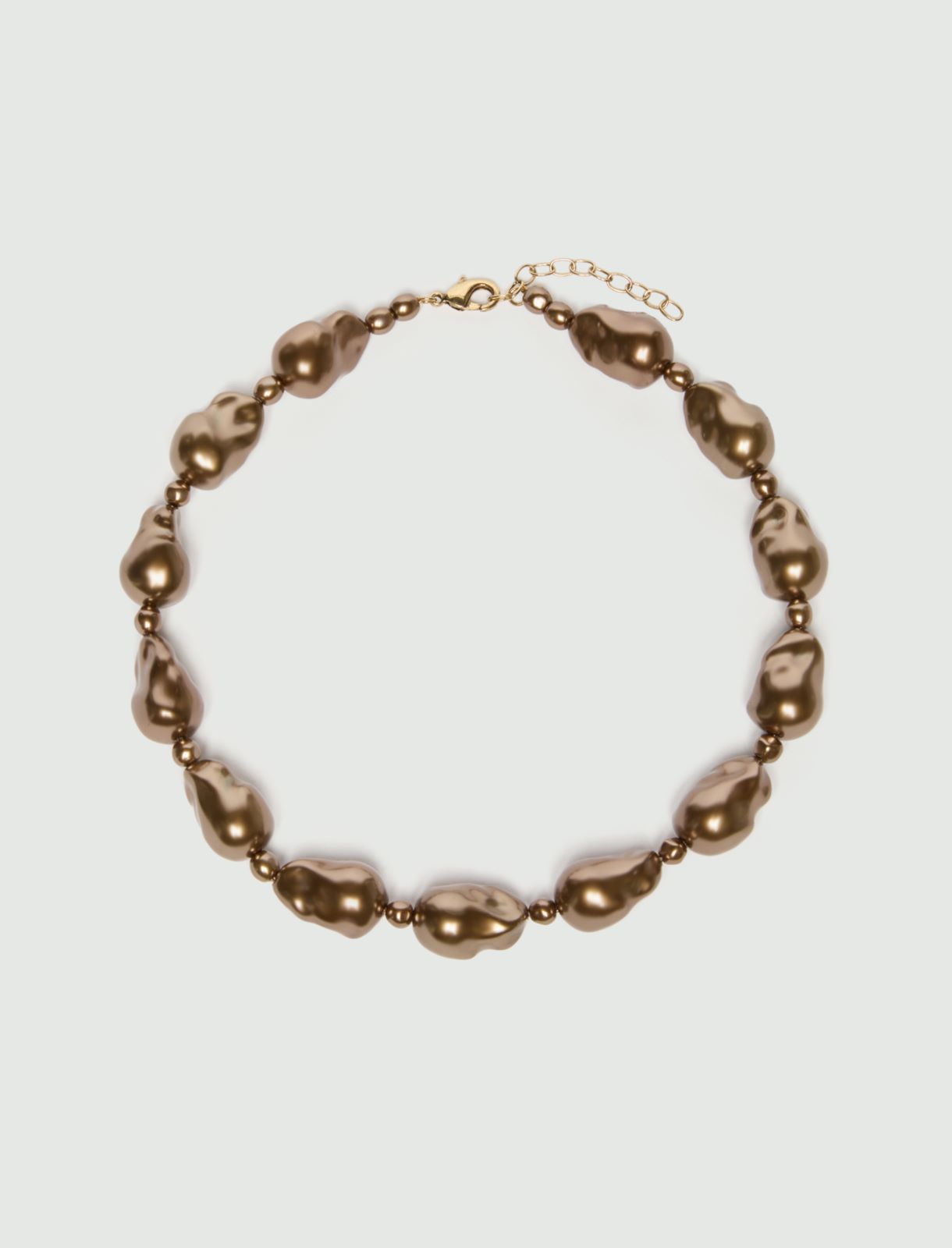 Collana girocollo con perle bijoux - BRONZO - Emme - 2