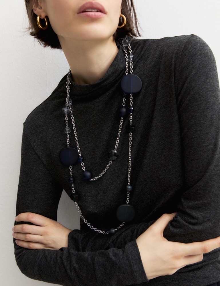 Double-strand necklace - SILVER
