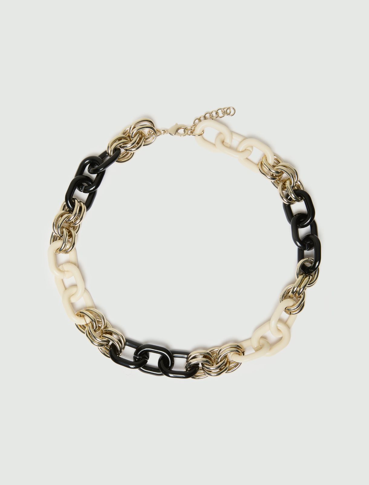 Metallic and resin necklace - GOLD - Emme - 2