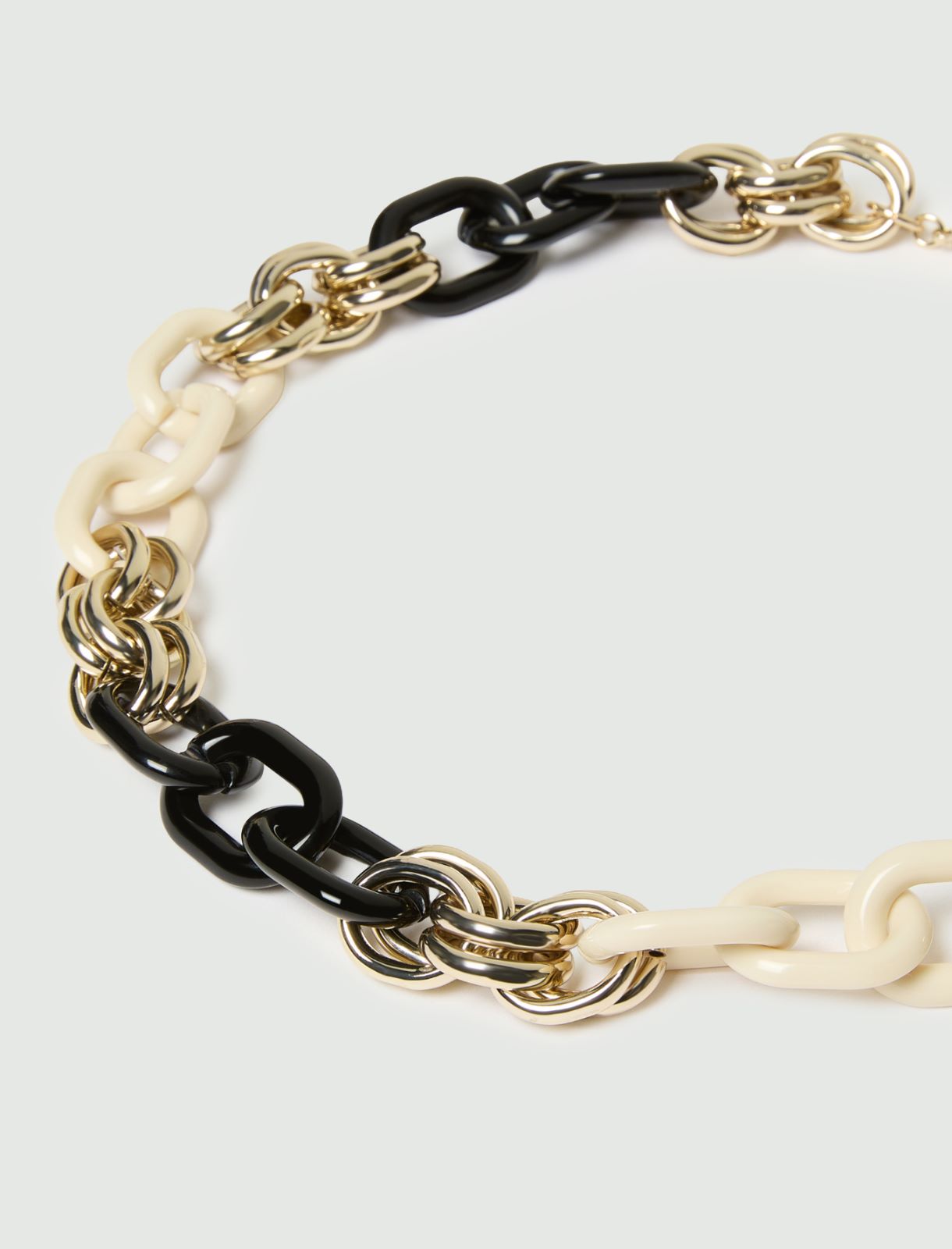 Metallic and resin necklace - GOLD - Emme - 3