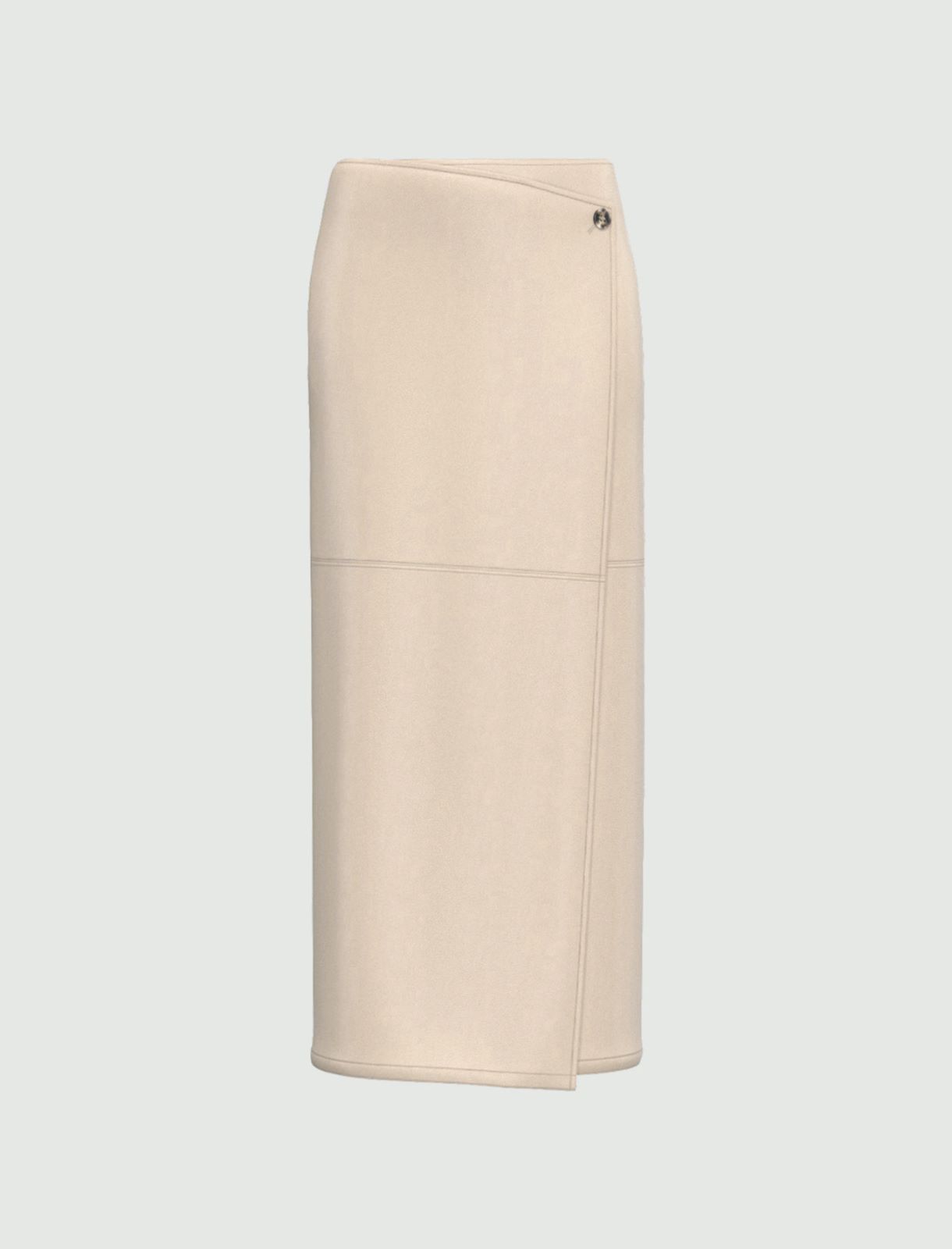 Faux-wrap skirt - ECRU - Emme - 6