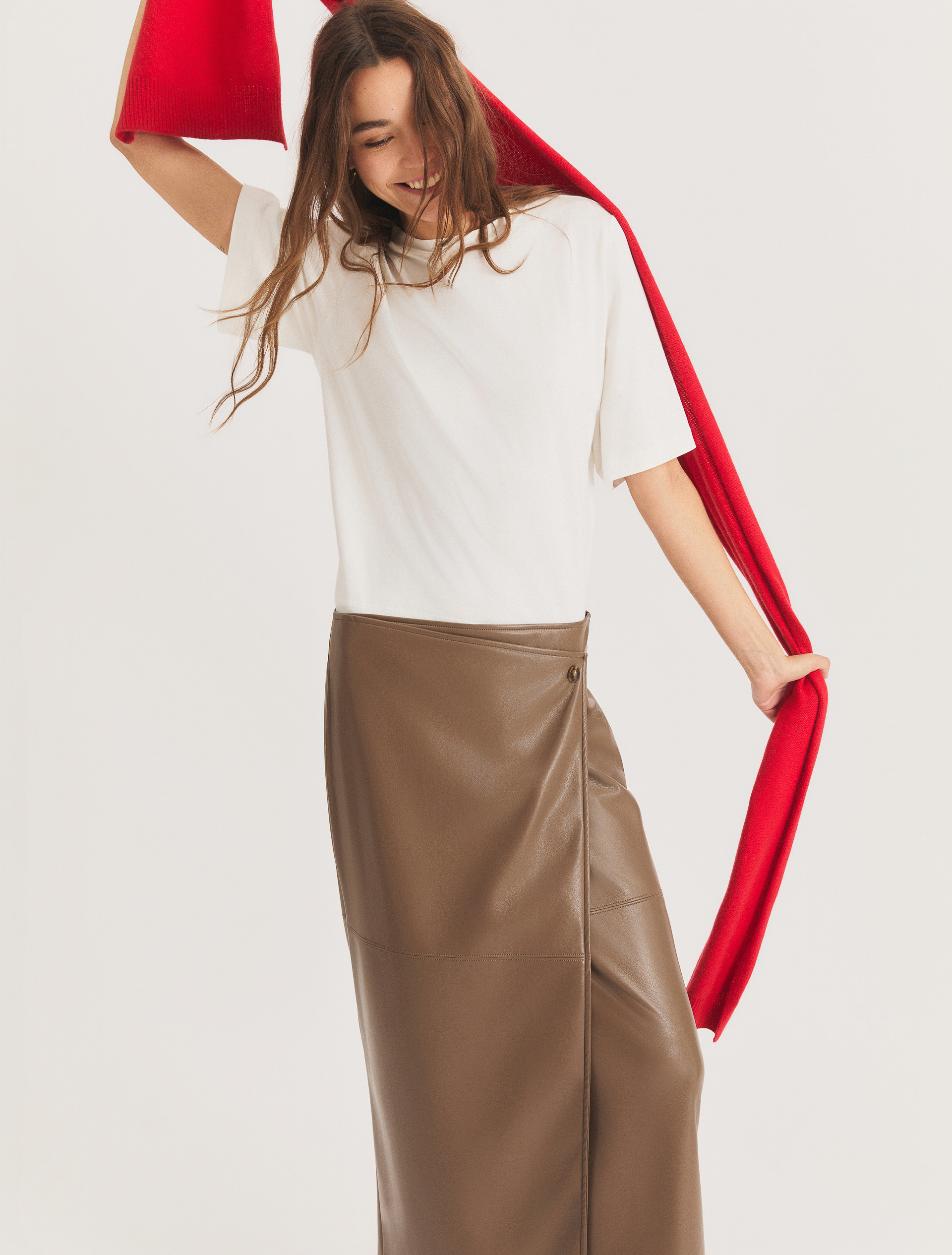 Faux-wrap skirt - TURTLEDOVE - Emme - 3