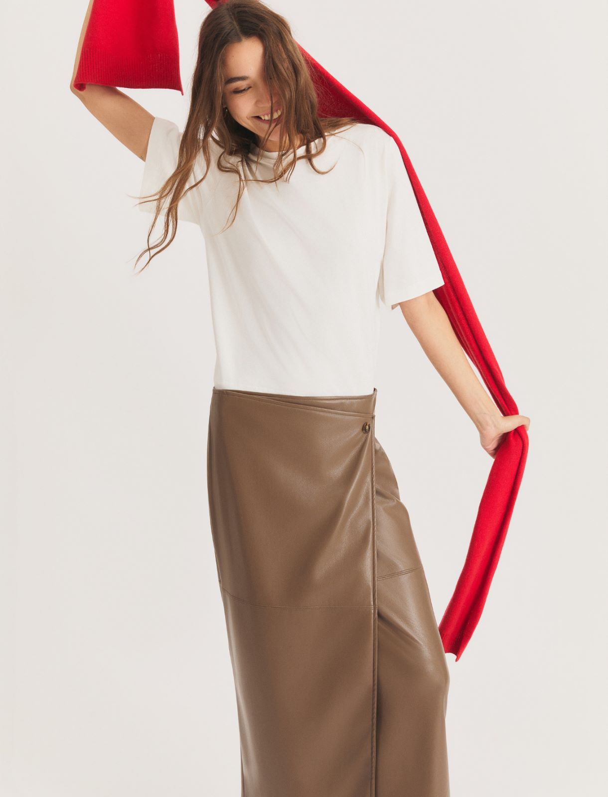 Faux-wrap skirt - TURTLEDOVE - Emme - 3