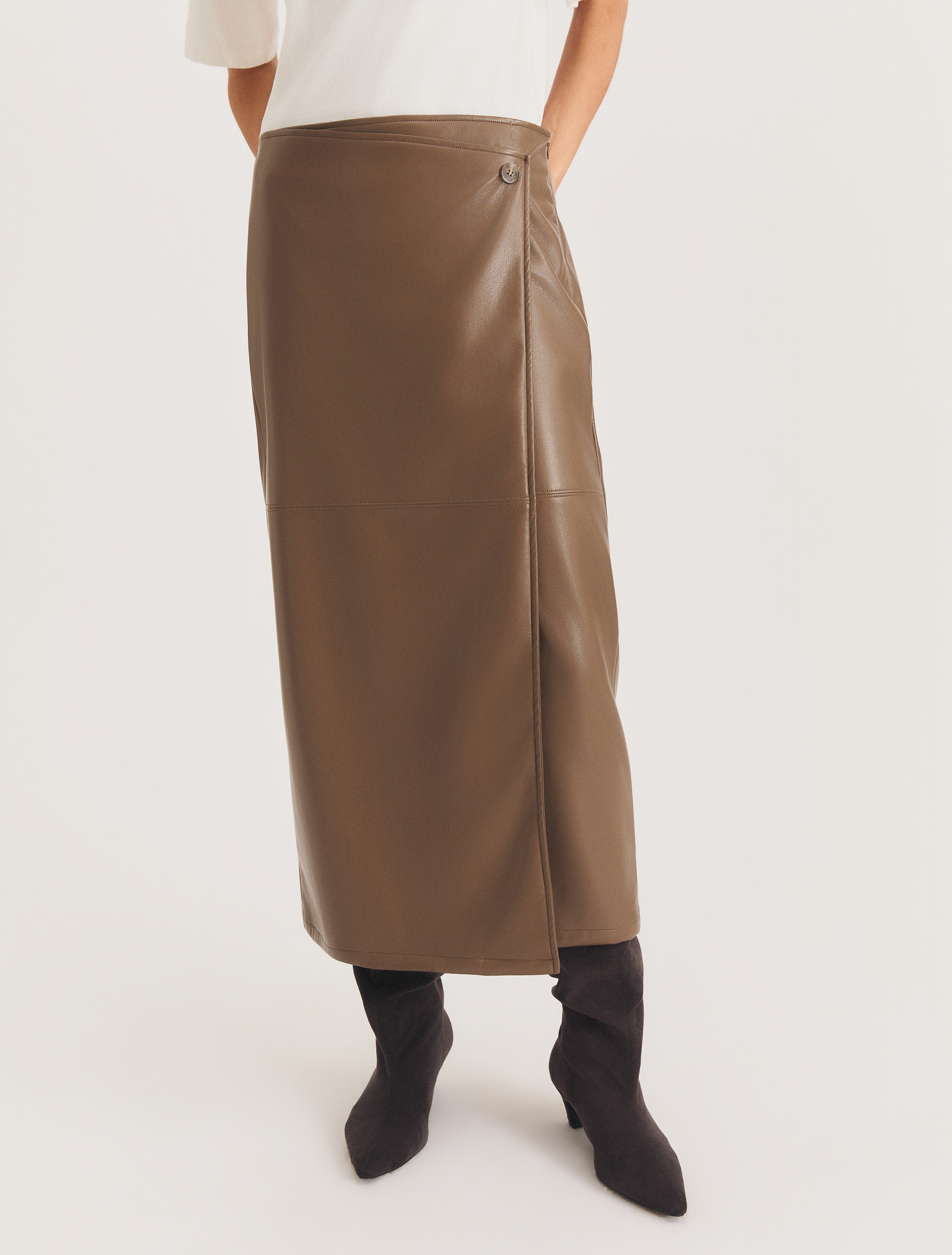 Faux-wrap skirt - TURTLEDOVE - Emme - 5