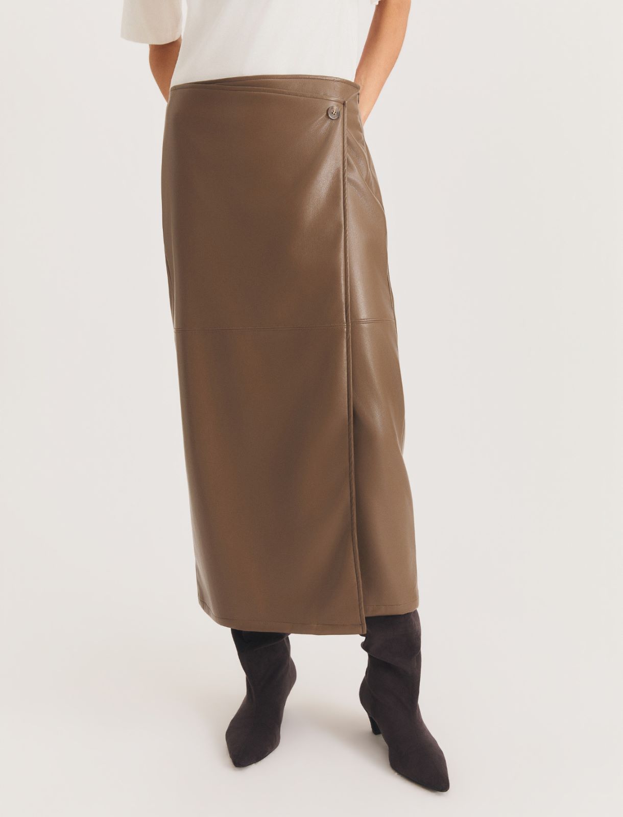 Faux-wrap skirt - TURTLEDOVE - Emme - 5