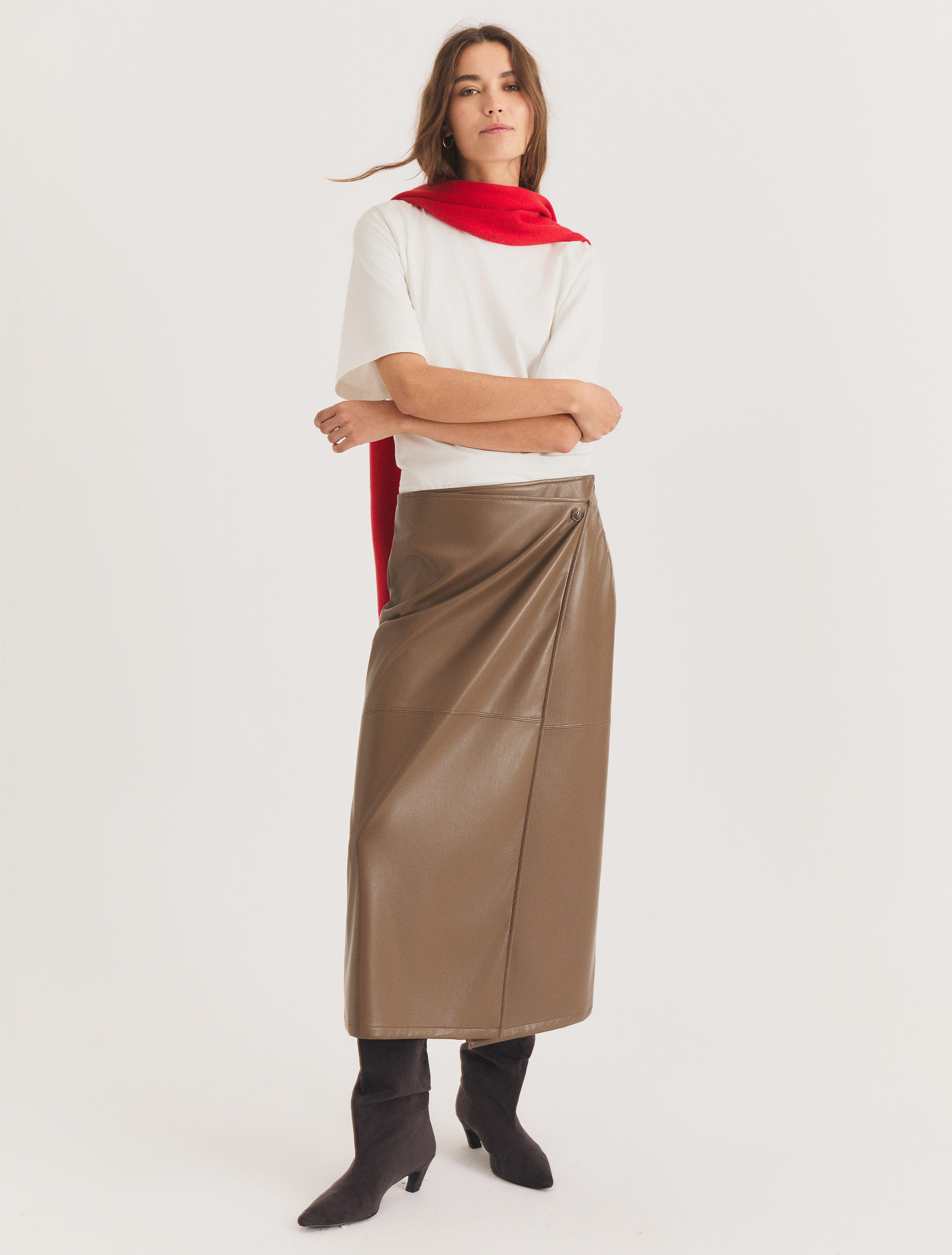 Faux-wrap skirt - TURTLEDOVE - Emme - 1