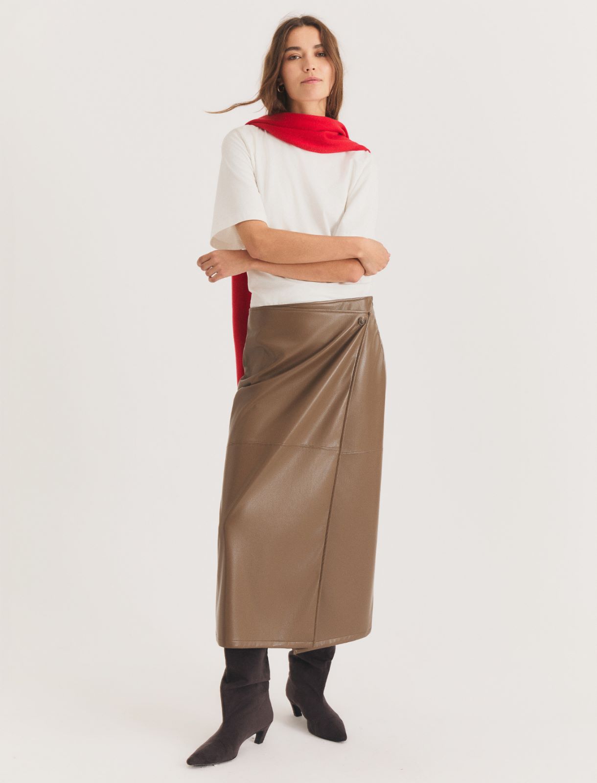 Faux-wrap skirt - TURTLEDOVE - Emme