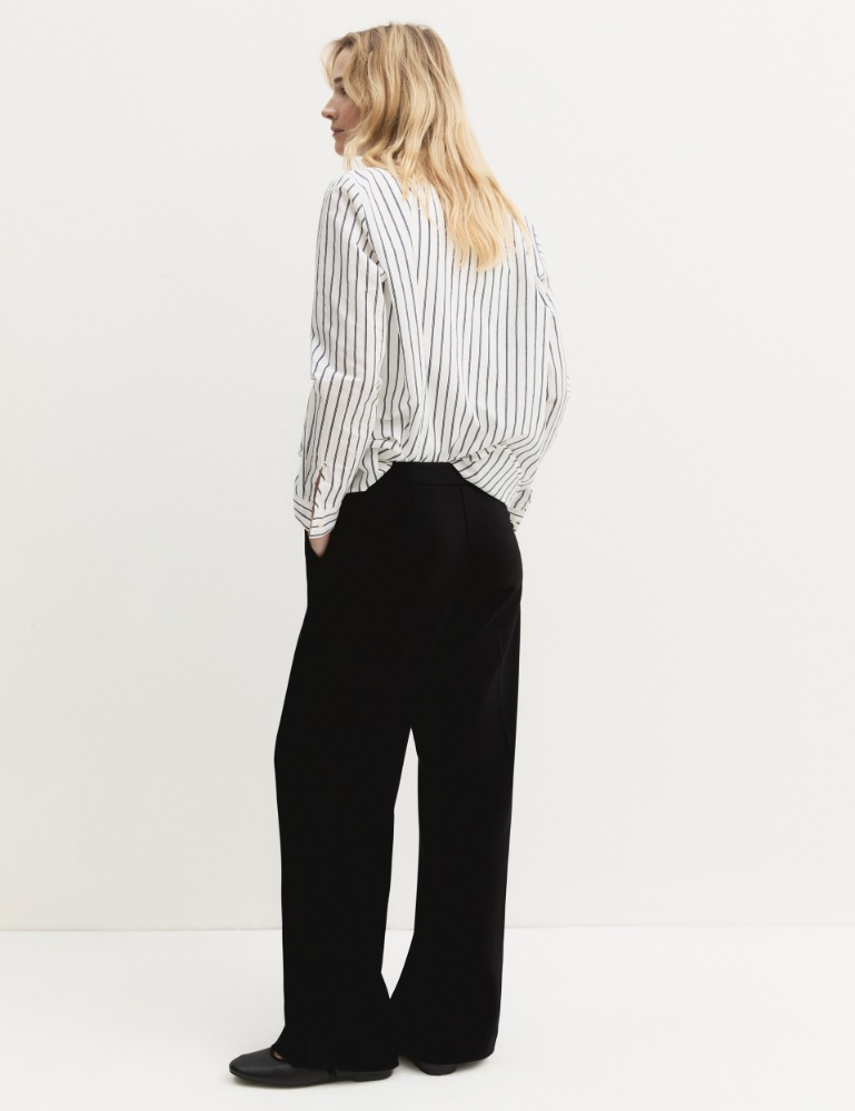 Straight-fit stretch jersey trousers - Emme - 3