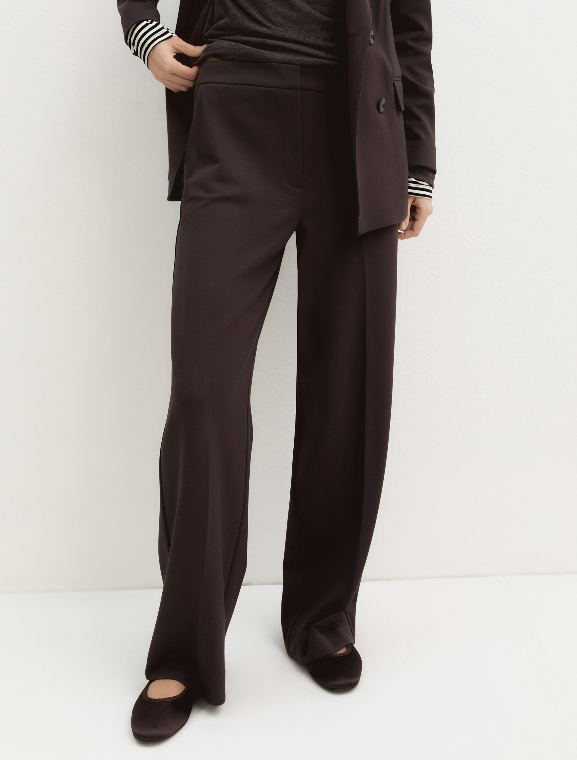 Pantalone dritto in jersey stretch - TESTA MORO - Emme - 4