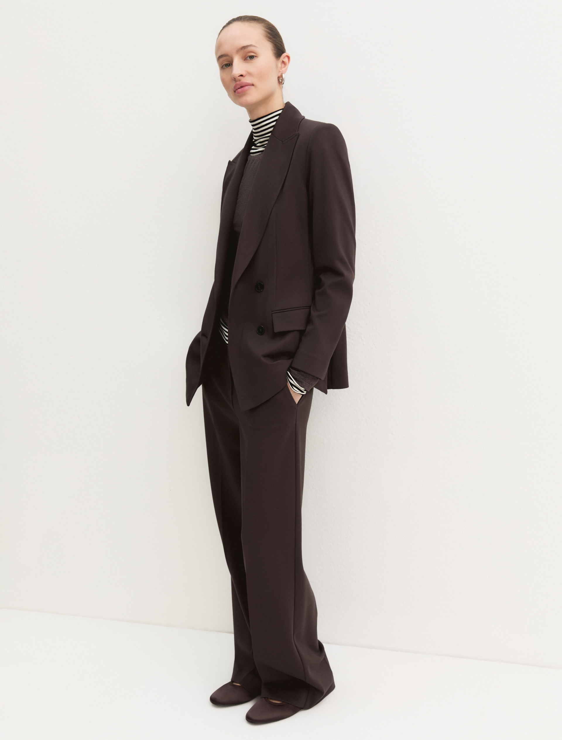 Pantalone dritto in jersey stretch - TESTA MORO - Emme - 2