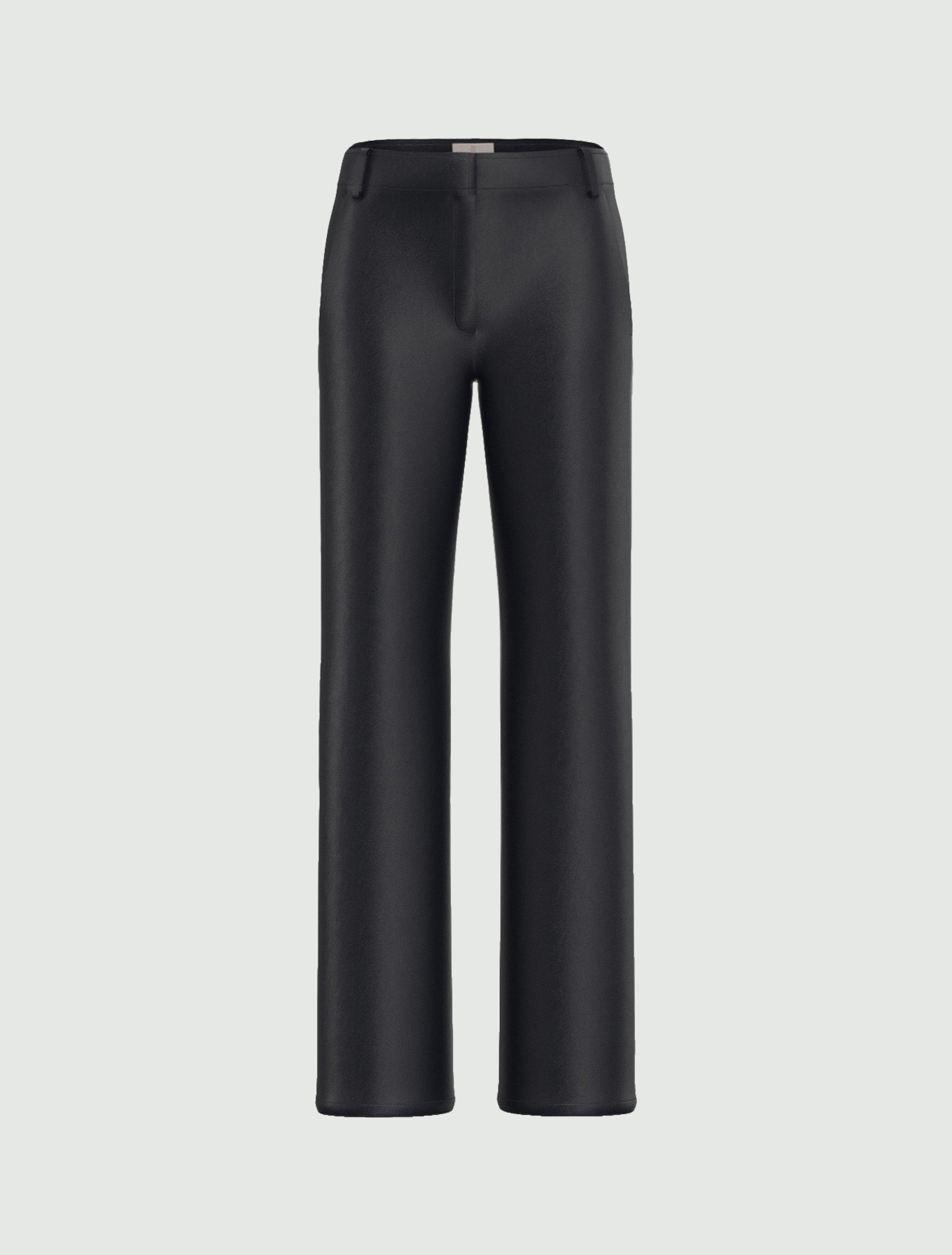 Straight-fit coated jersey trousers - NAVY - Emme - 6