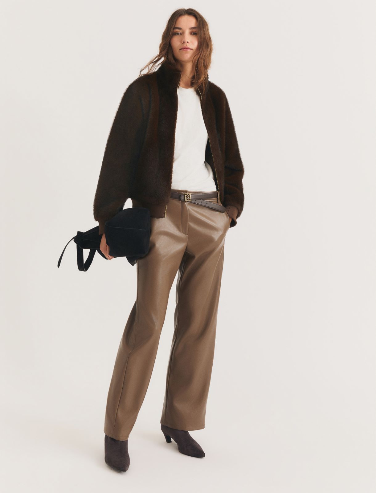 Pantalone dritto in jersey spalmato - TORTORA - Emme