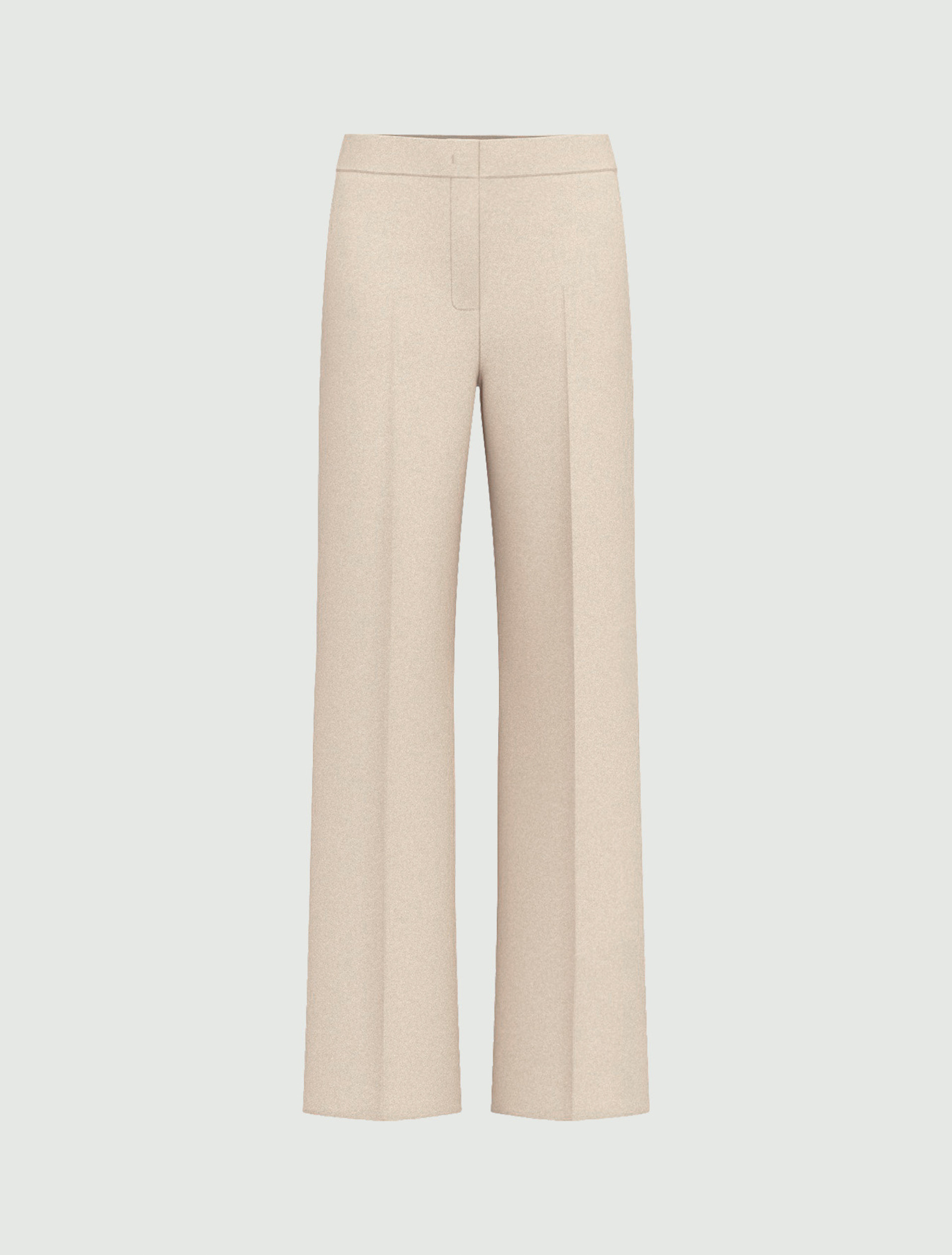 Straight-fit jacquard jersey trousers - ECRU - Emme - 6