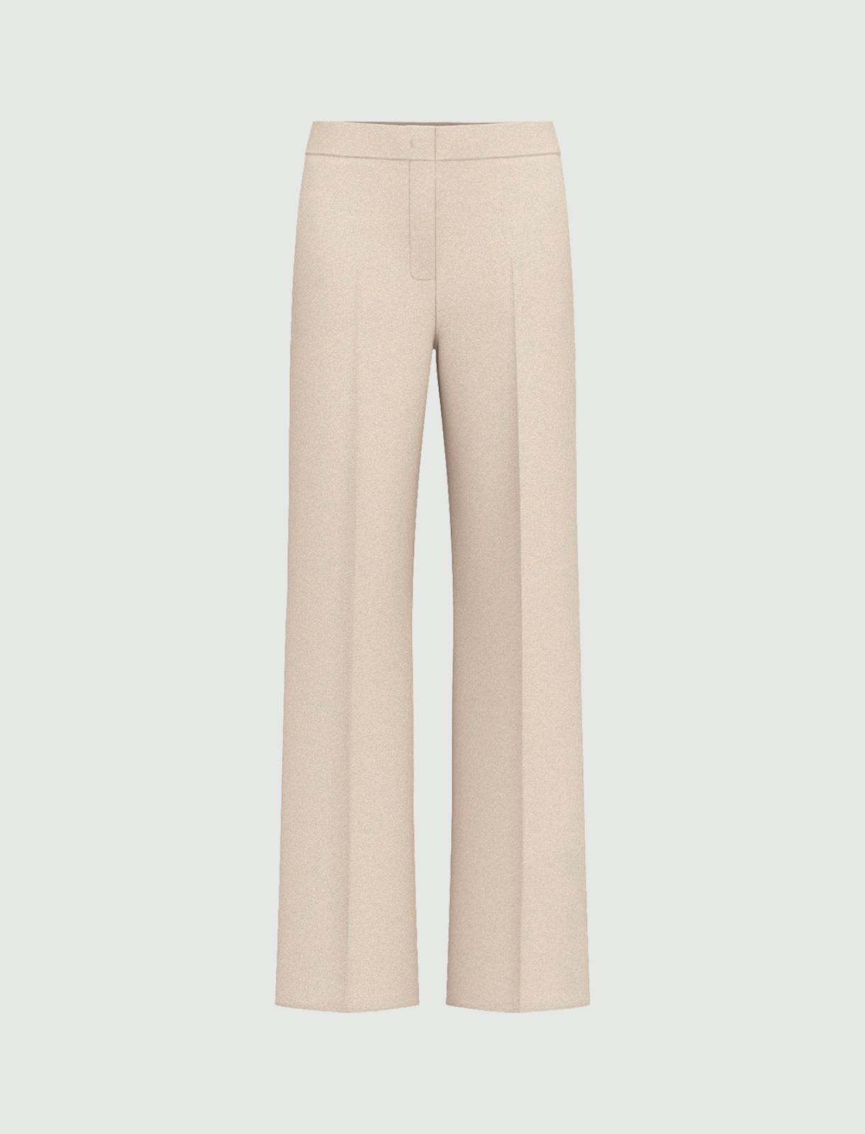 Straight-fit jacquard jersey trousers - ECRU - Emme - 6