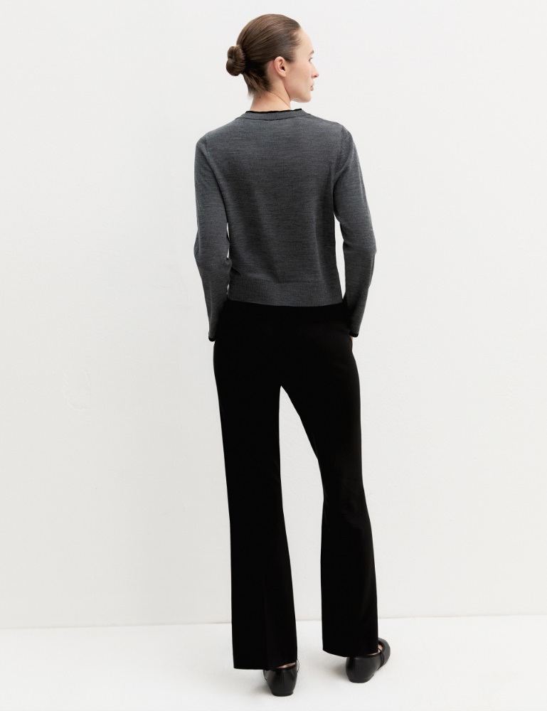 Slim-cut stretch-jersey trousers - Emme - 3