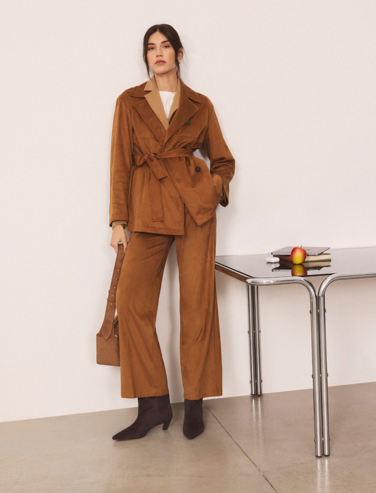 Giacca lunga doppiopetto - COGNAC - Emme - 2