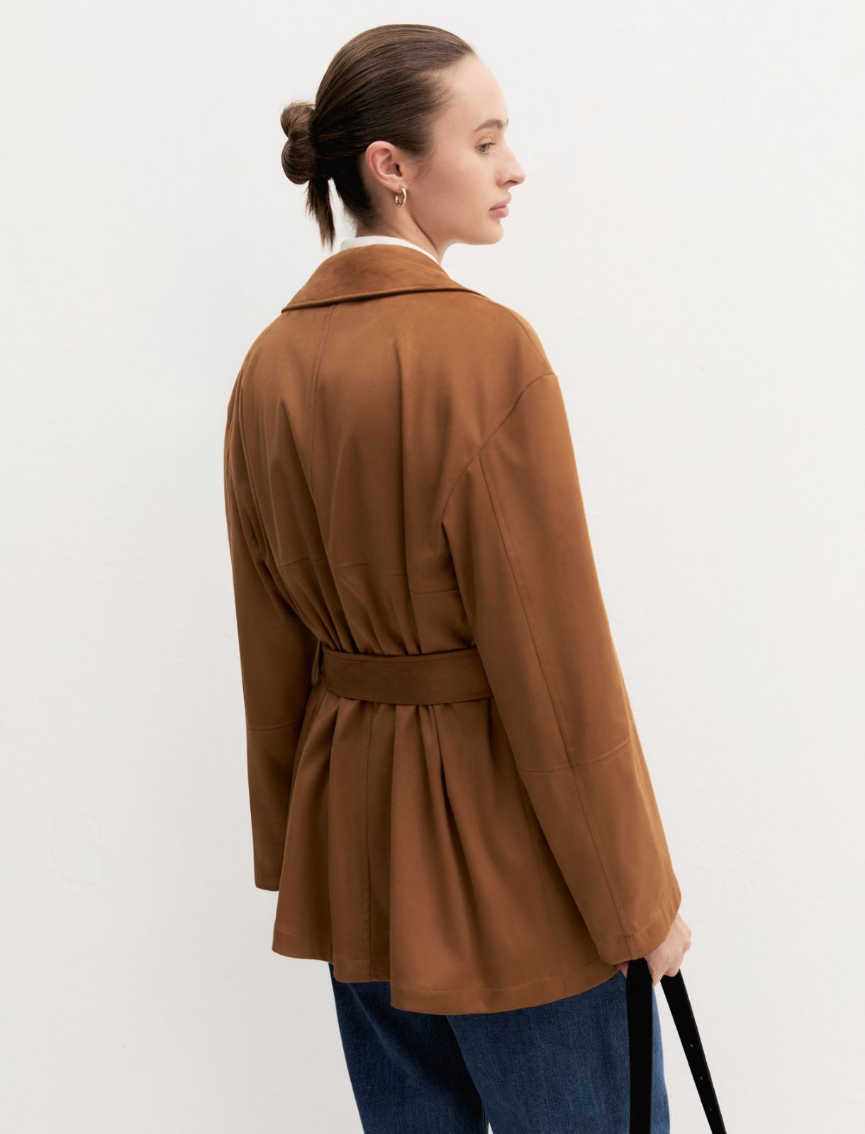 Giacca lunga doppiopetto - COGNAC - Emme - 3