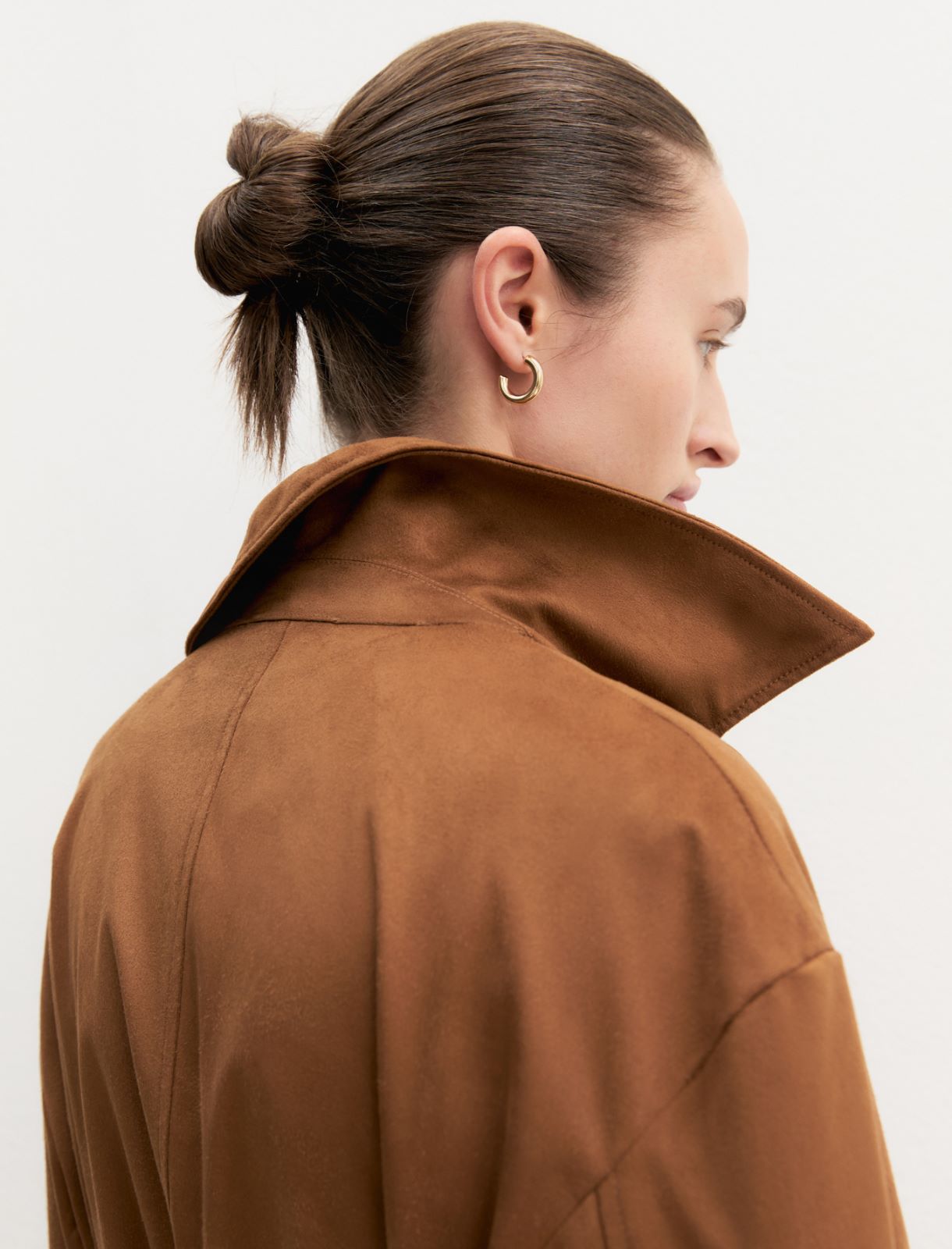 Giacca lunga doppiopetto - COGNAC - Emme - 7