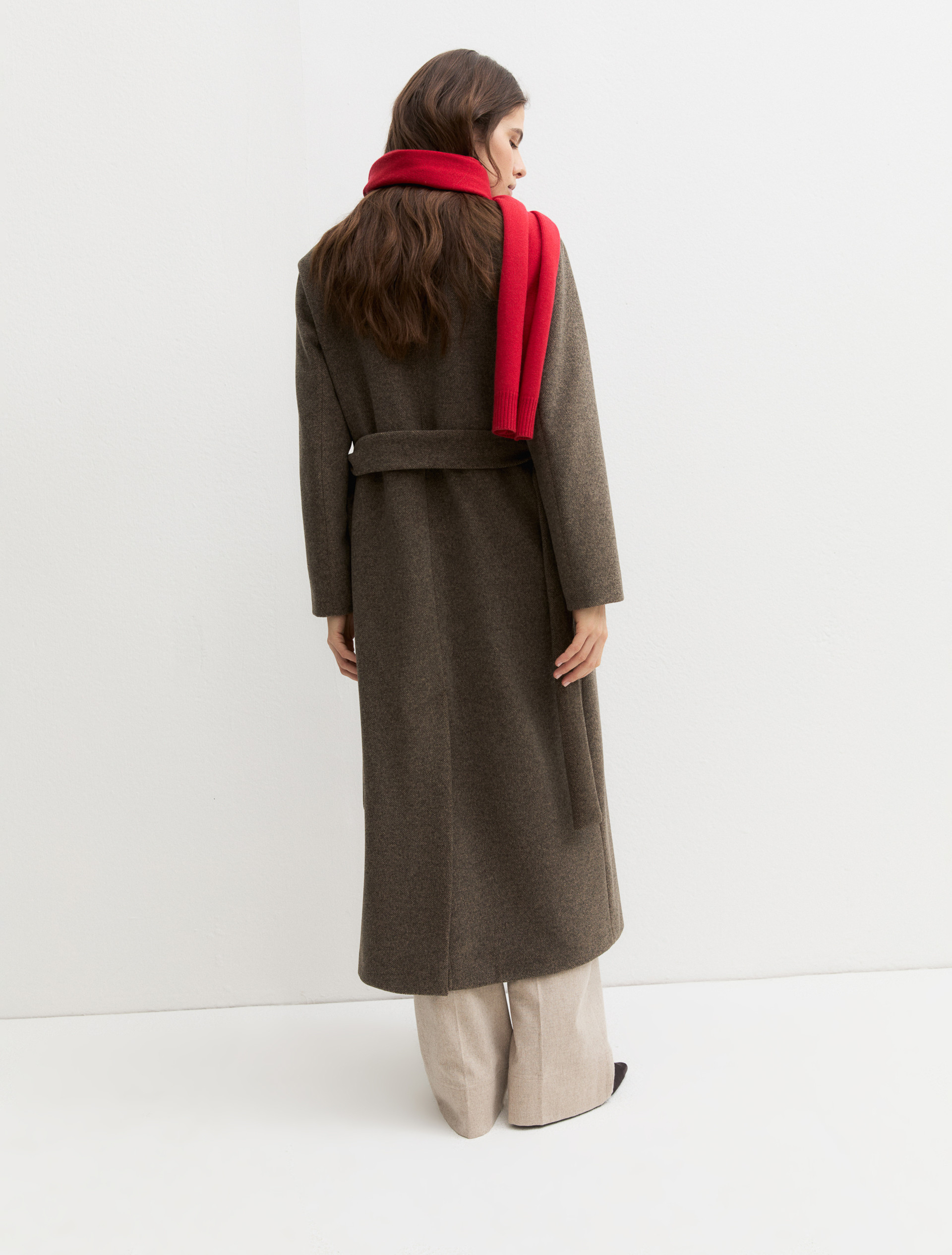 Soft jersey coat - CHESTNUT - Emme - 3