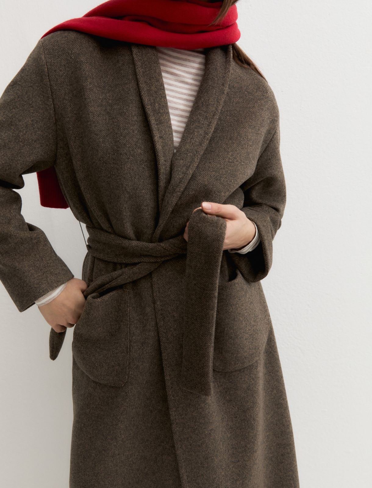 Soft jersey coat - CHESTNUT - Emme - 4