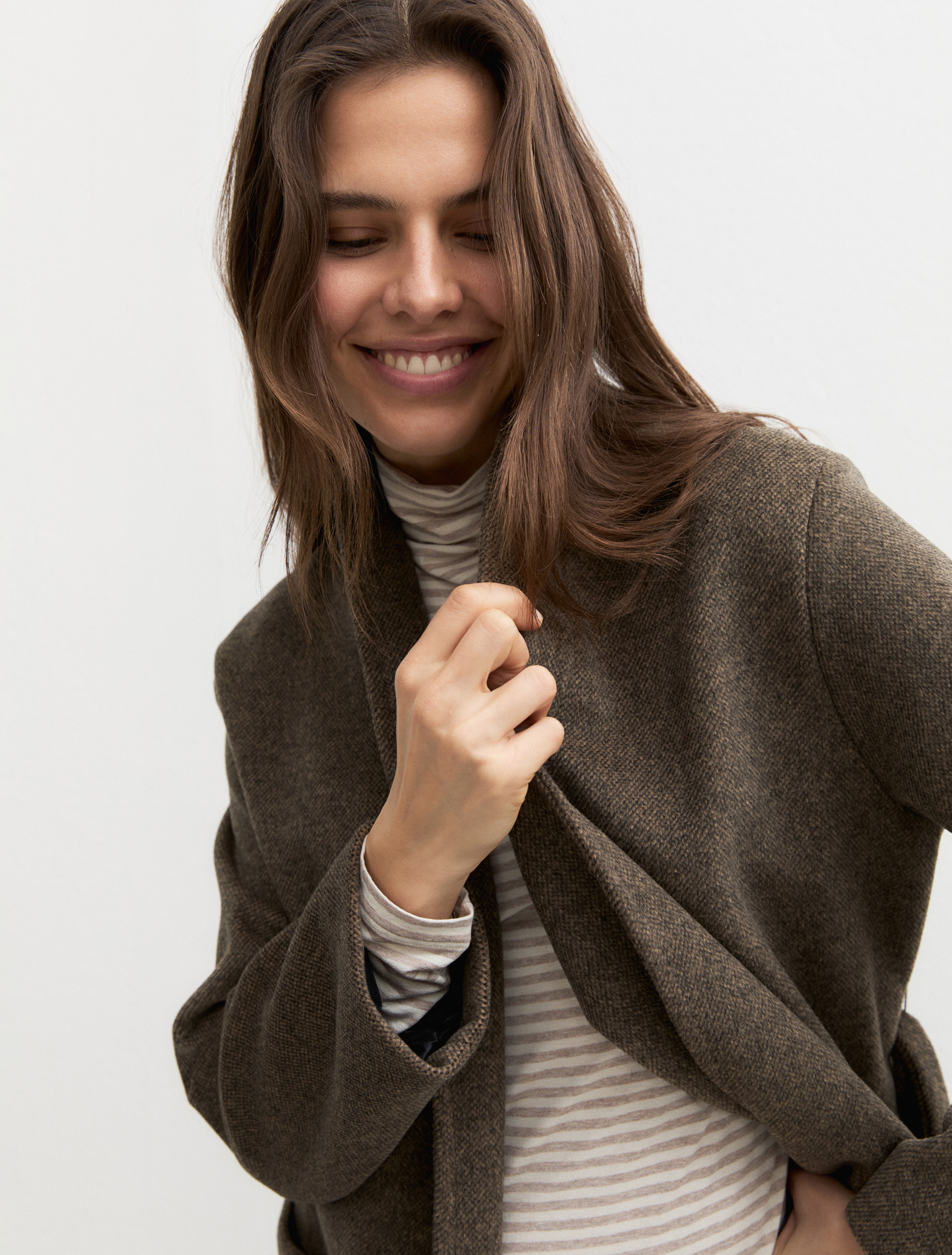 Soft jersey coat - CHESTNUT - Emme - 6