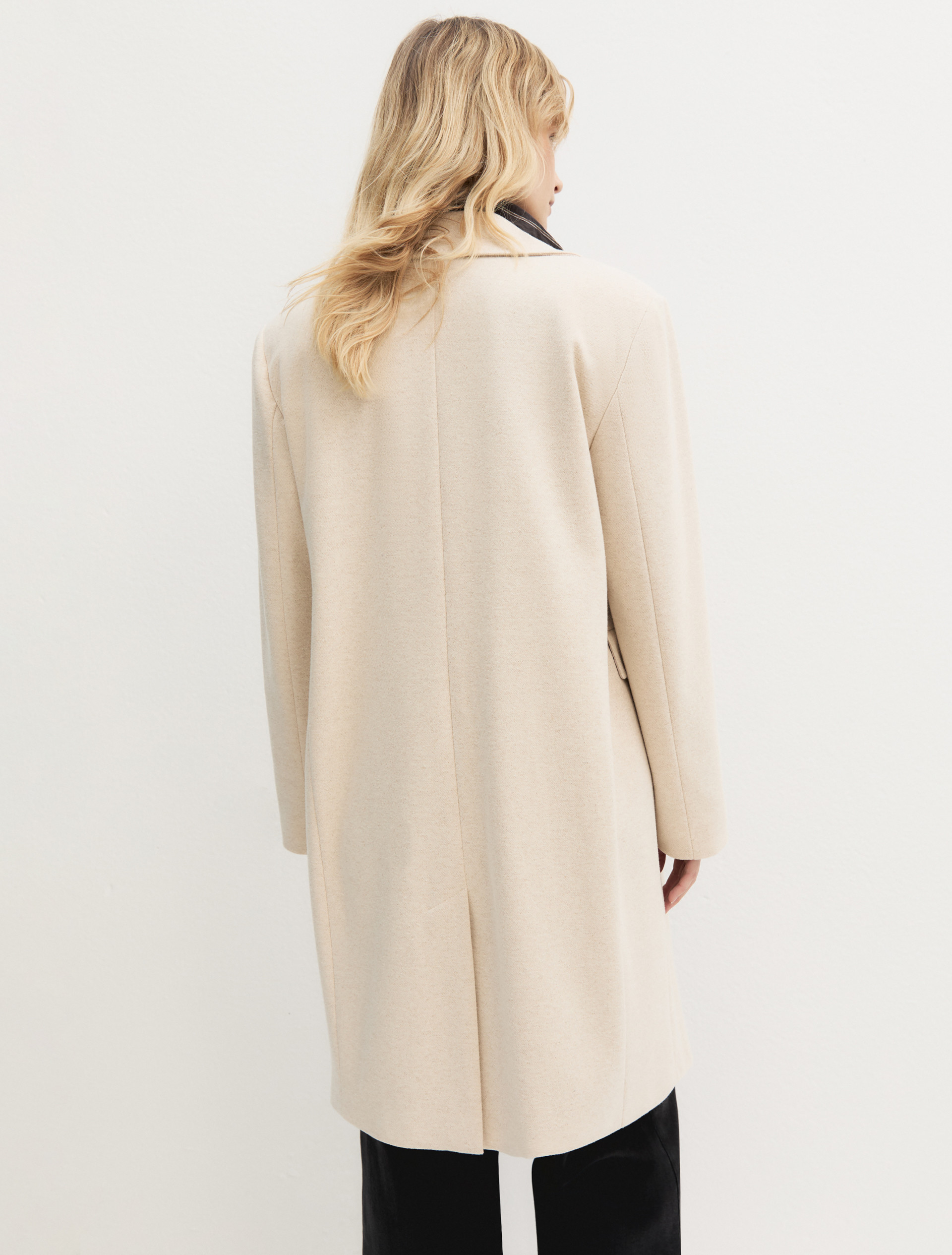 Cappotto in jersey smerigliato - AVORIO - Emme - 2