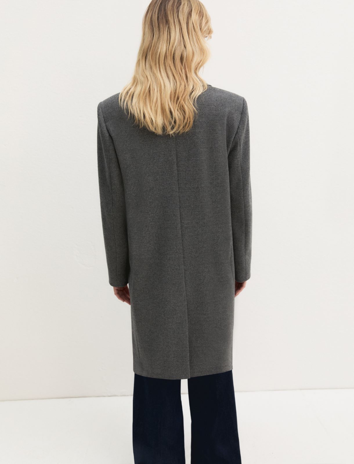 Brushed-jersey coat - MEDIUM GREY - Emme - 2
