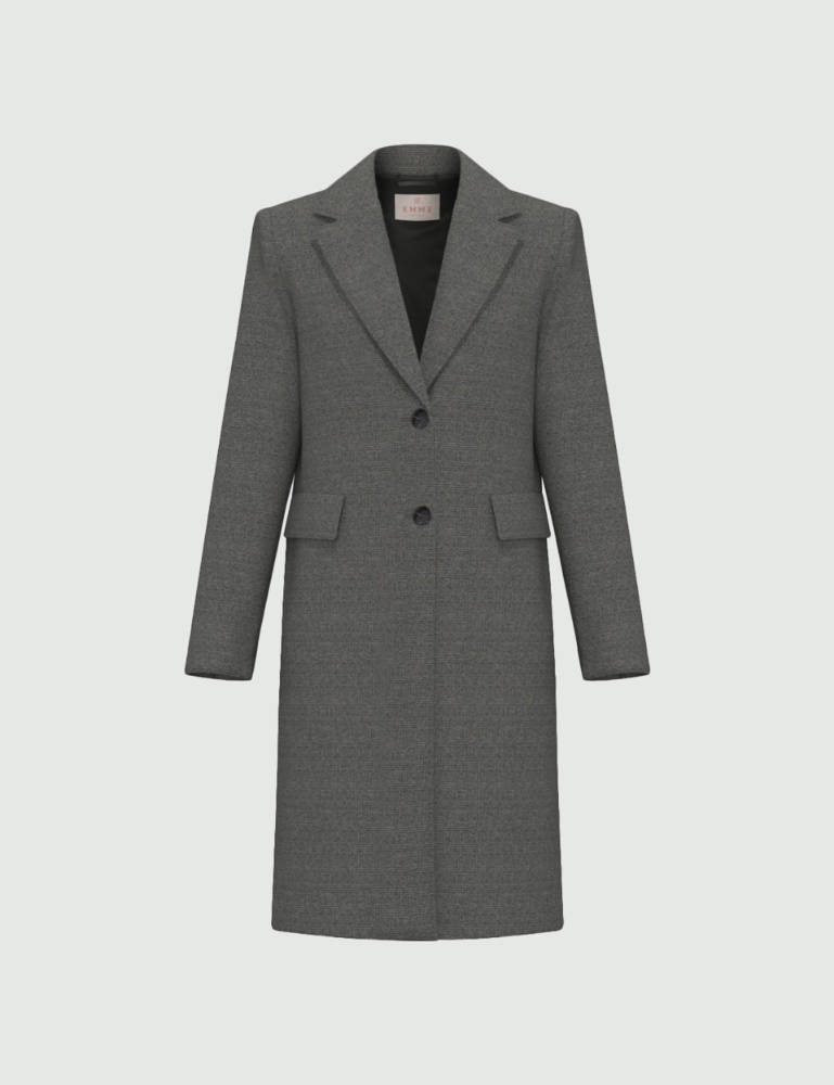 Brushed-jersey coat - MEDIUM GREY