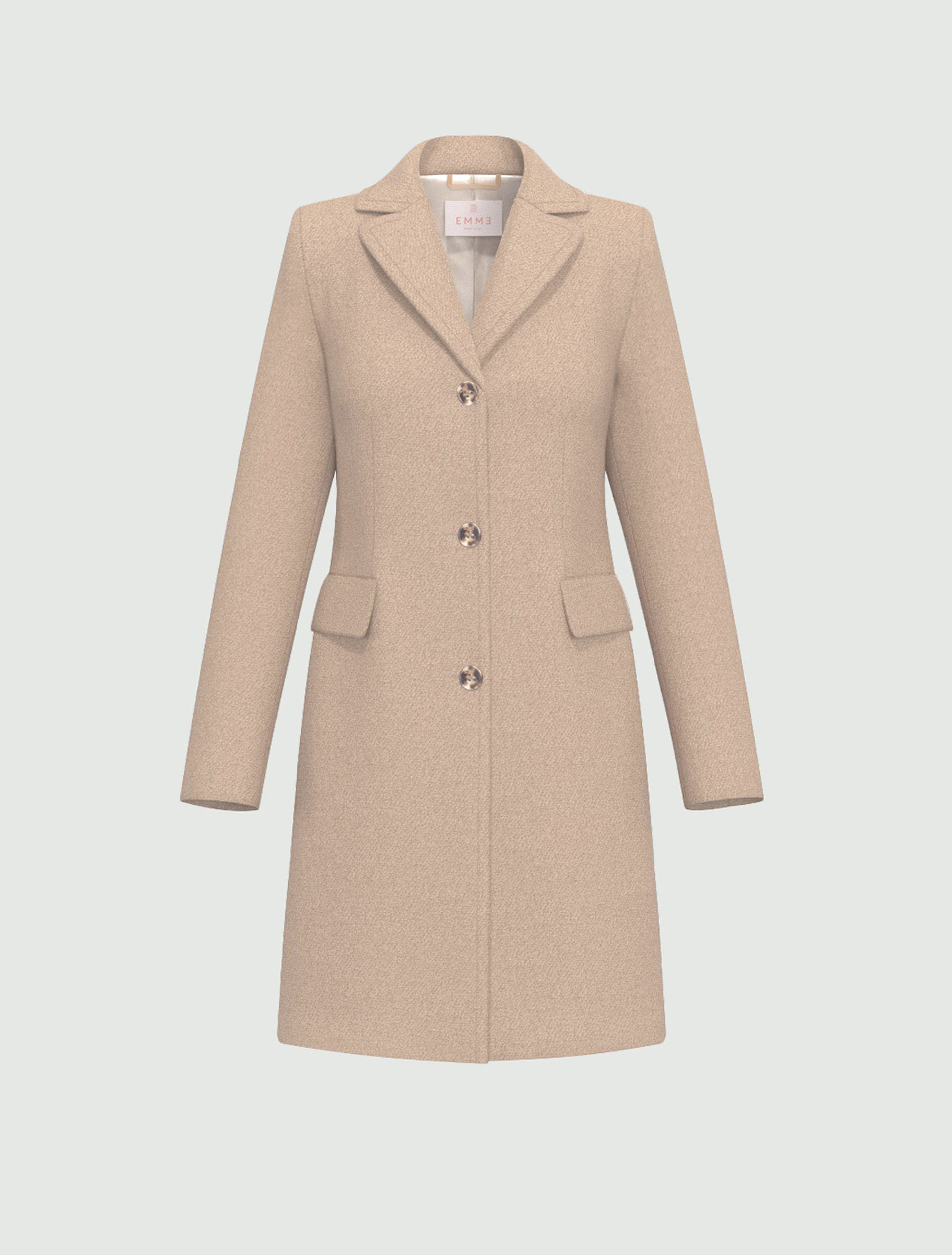 Semi-fitted soft jersey coat - HAZELNUT BROWN - Emme - 6