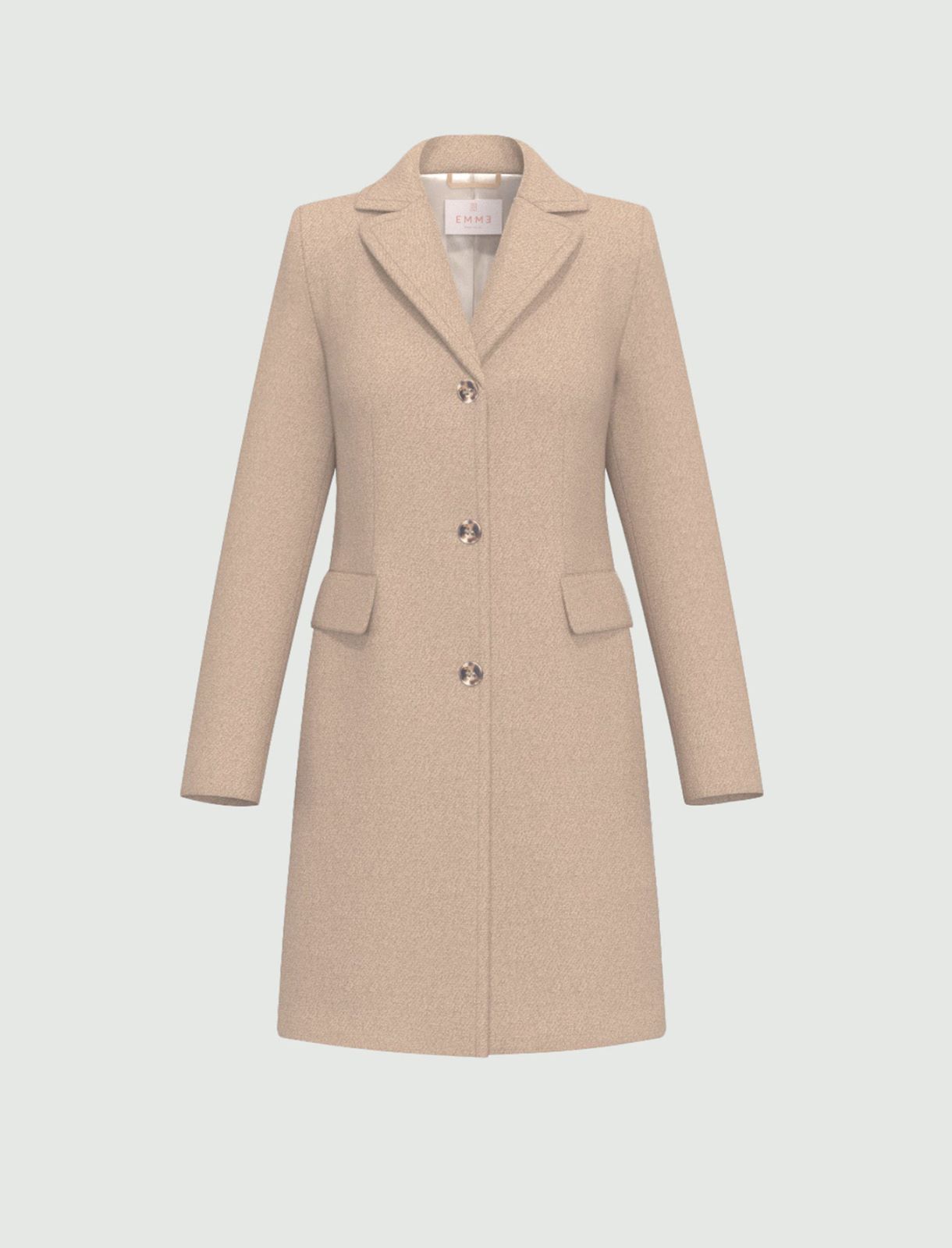Semi-fitted soft jersey coat - HAZELNUT BROWN - Emme - 6
