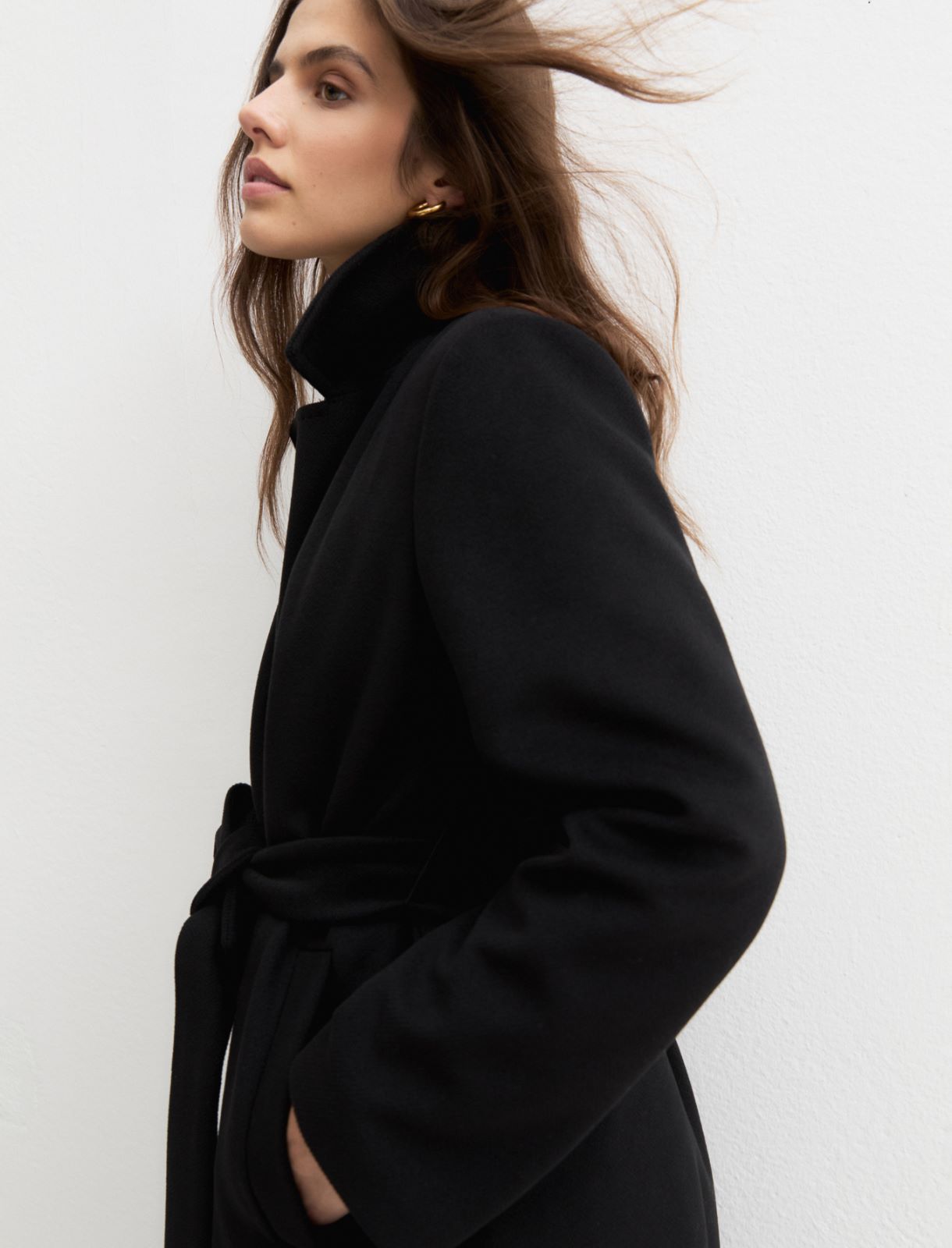Soft jersey cloth coat - BLACK - Emme - 3