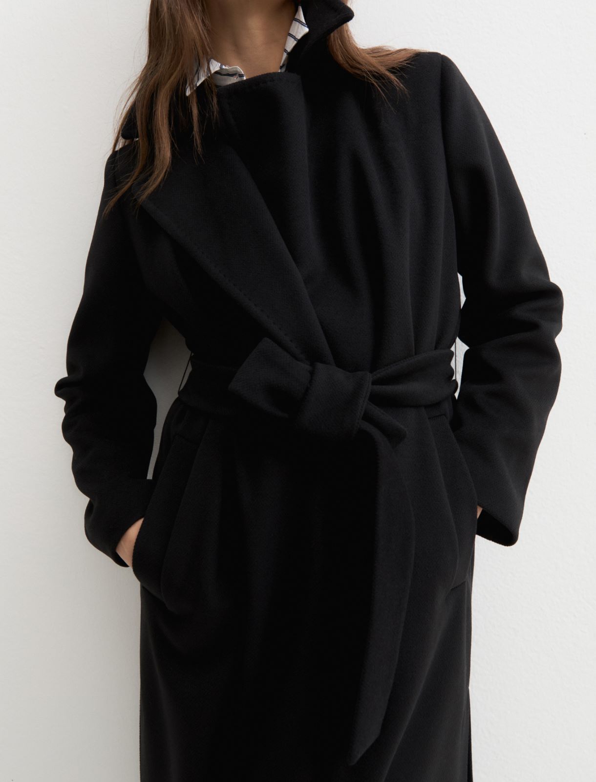 Soft jersey cloth coat - BLACK - Emme - 5
