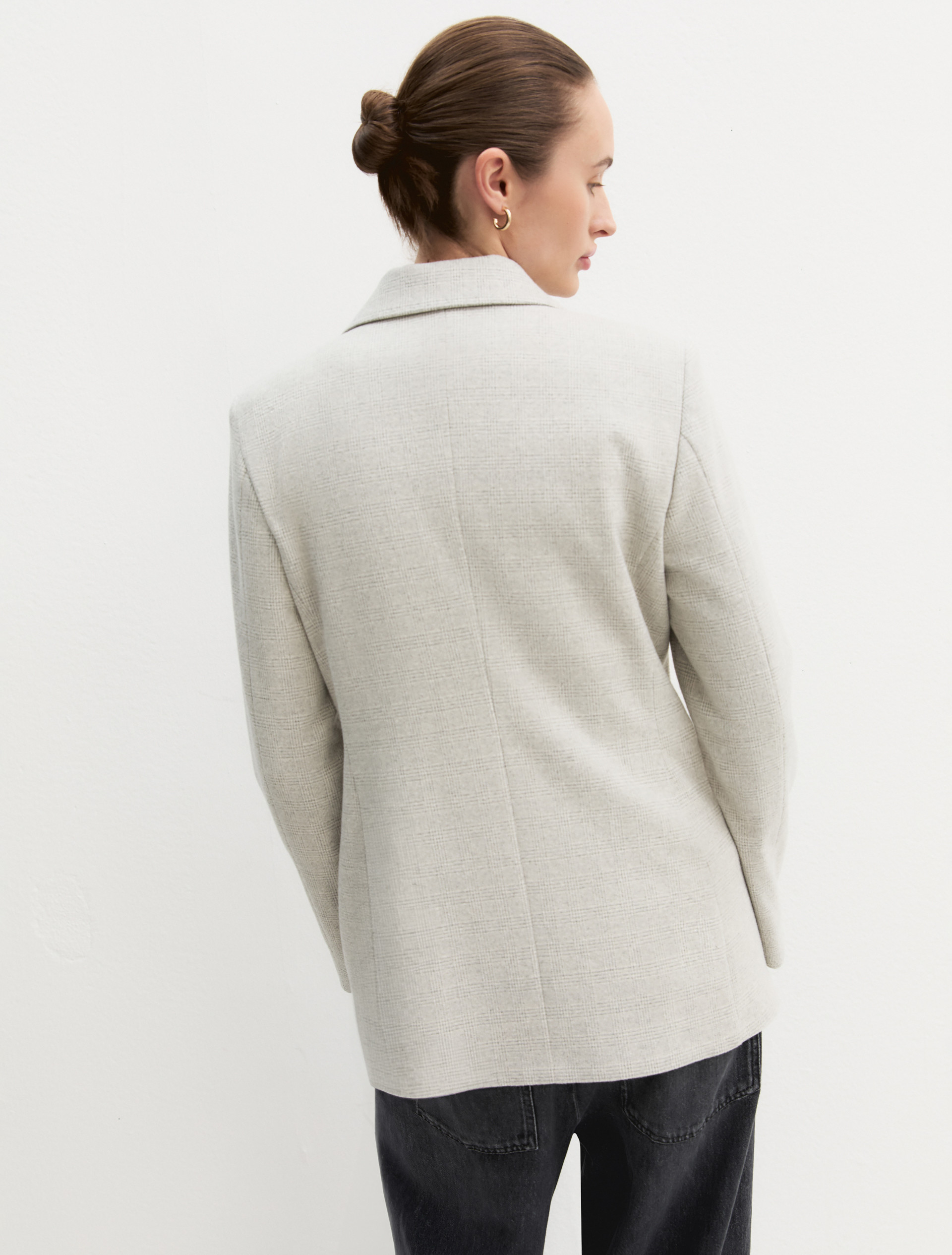 Blazer doppiopetto in jersey smerigliato - GRIGIO CHIARO - Emme - 3