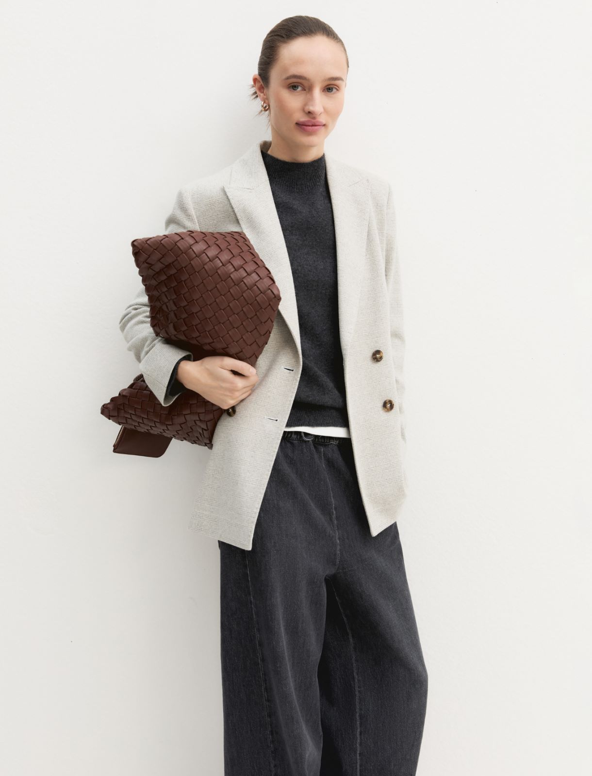 Blazer doppiopetto in jersey smerigliato - GRIGIO CHIARO - Emme - 5