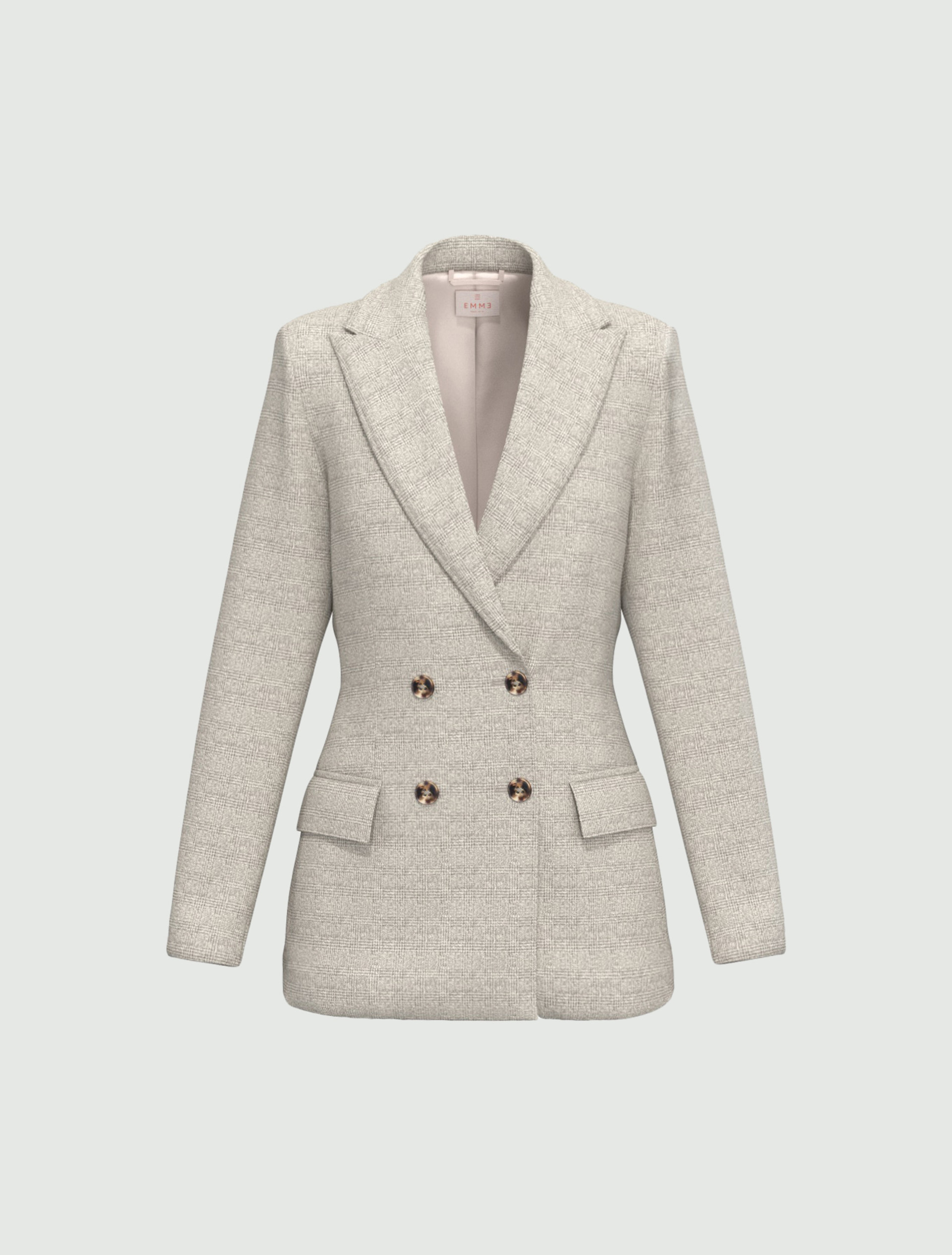Blazer doppiopetto in jersey smerigliato - GRIGIO CHIARO - Emme - 7