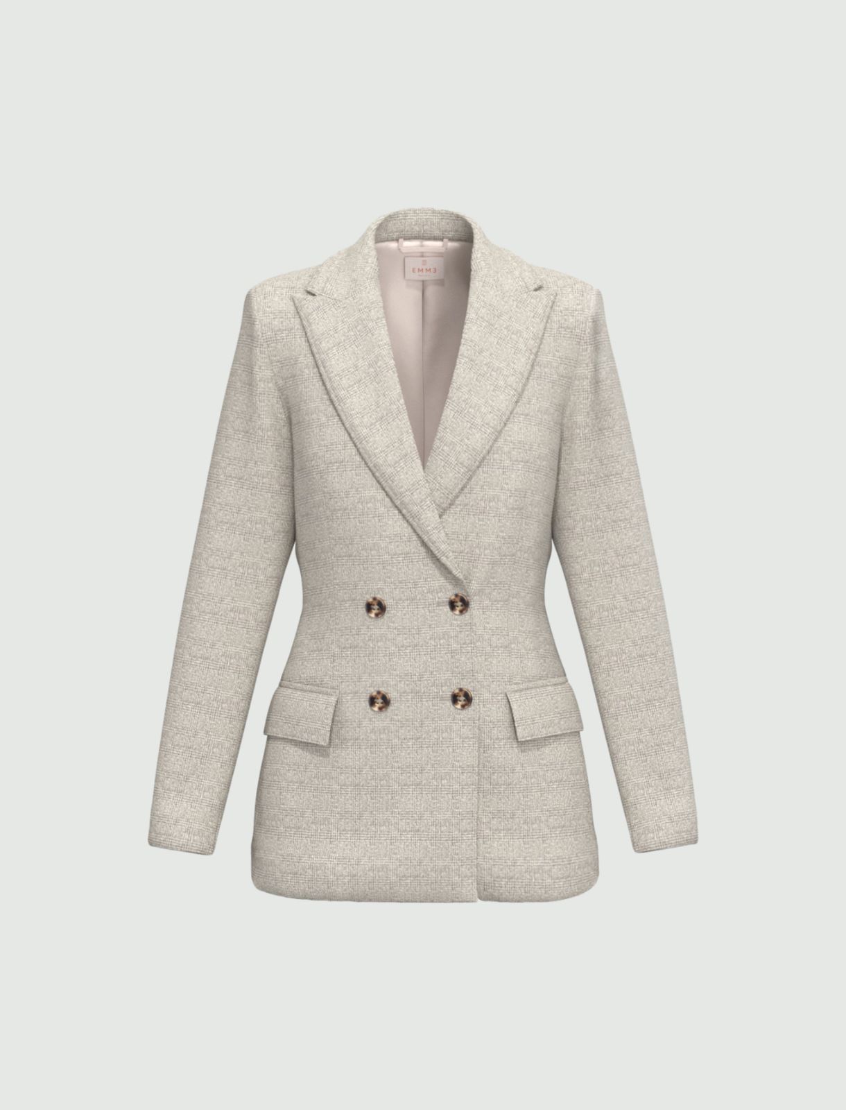 Blazer doppiopetto in jersey smerigliato - GRIGIO CHIARO - Emme - 7