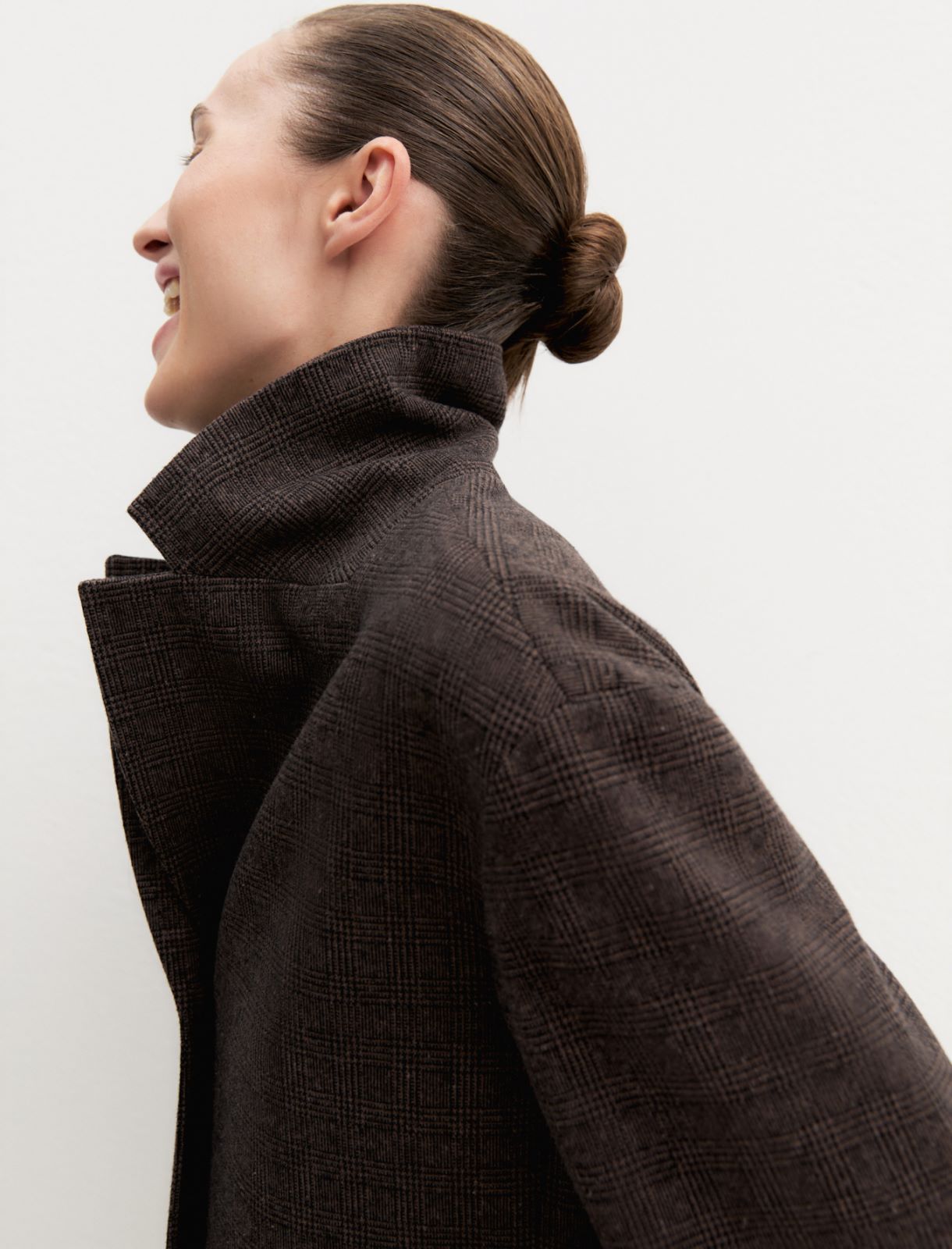 Giacca monopetto in jersey smerigliato - MARRONE - Emme - 5