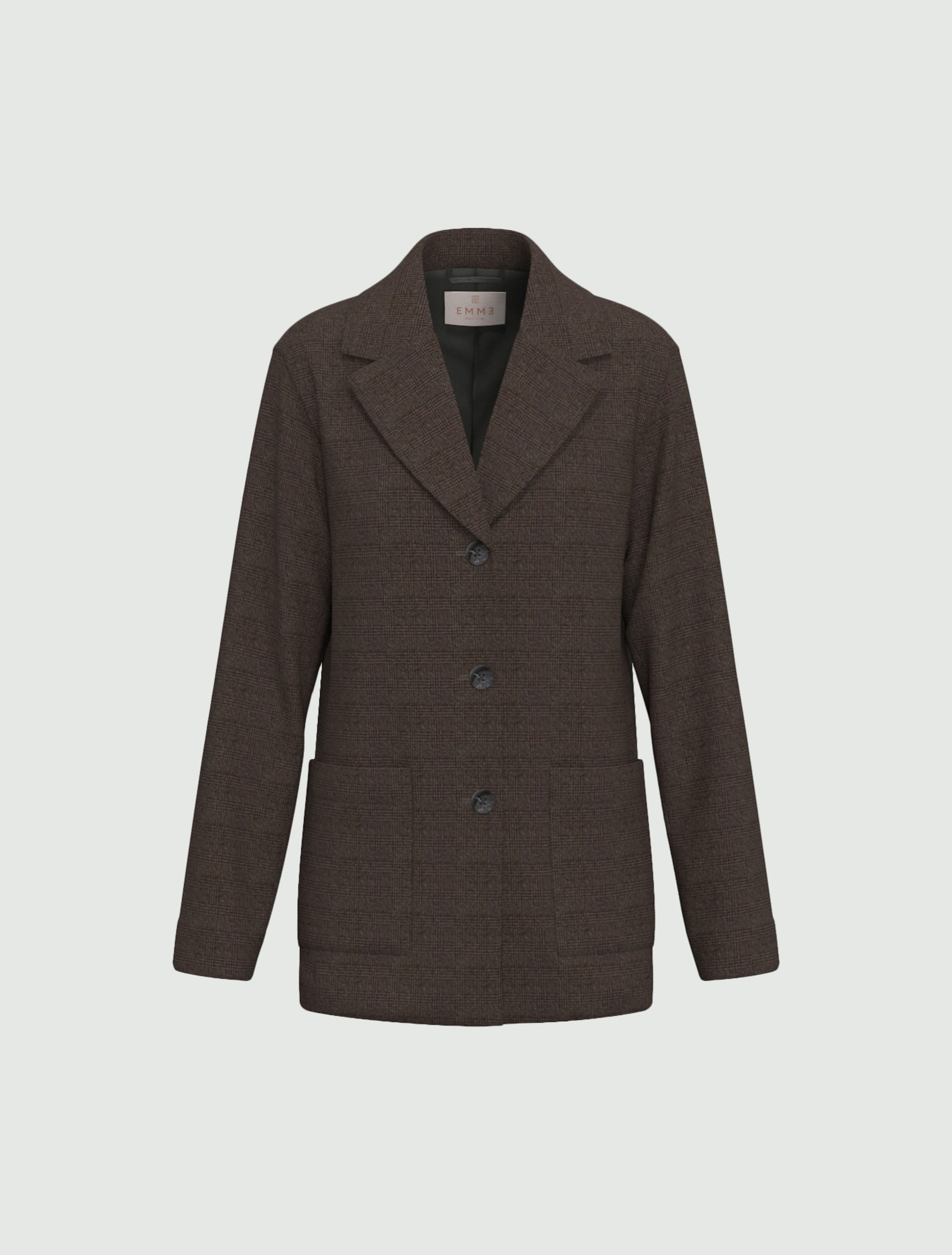 Giacca monopetto in jersey smerigliato - MARRONE - Emme - 6