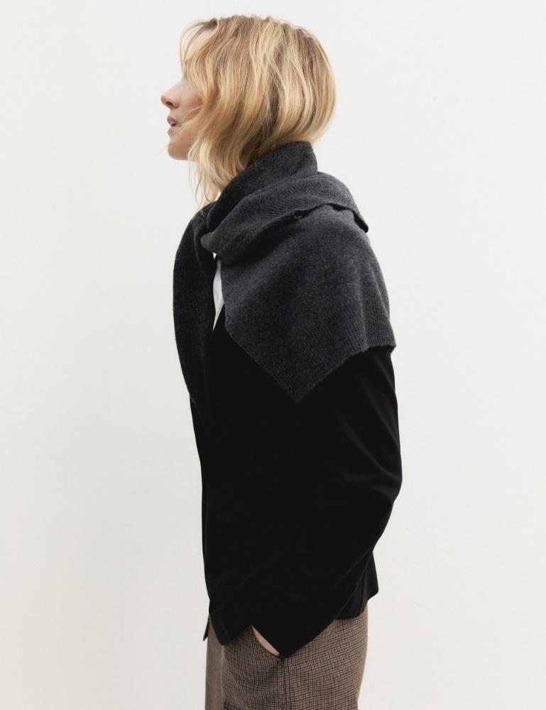 Blazer semi aderente in jersey - NERO