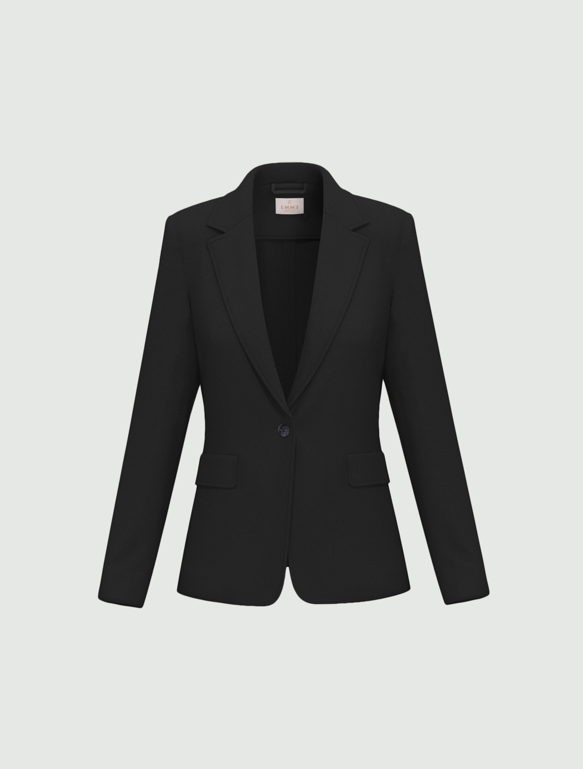 Blazer semi aderente in jersey - NERO - Emme - 4