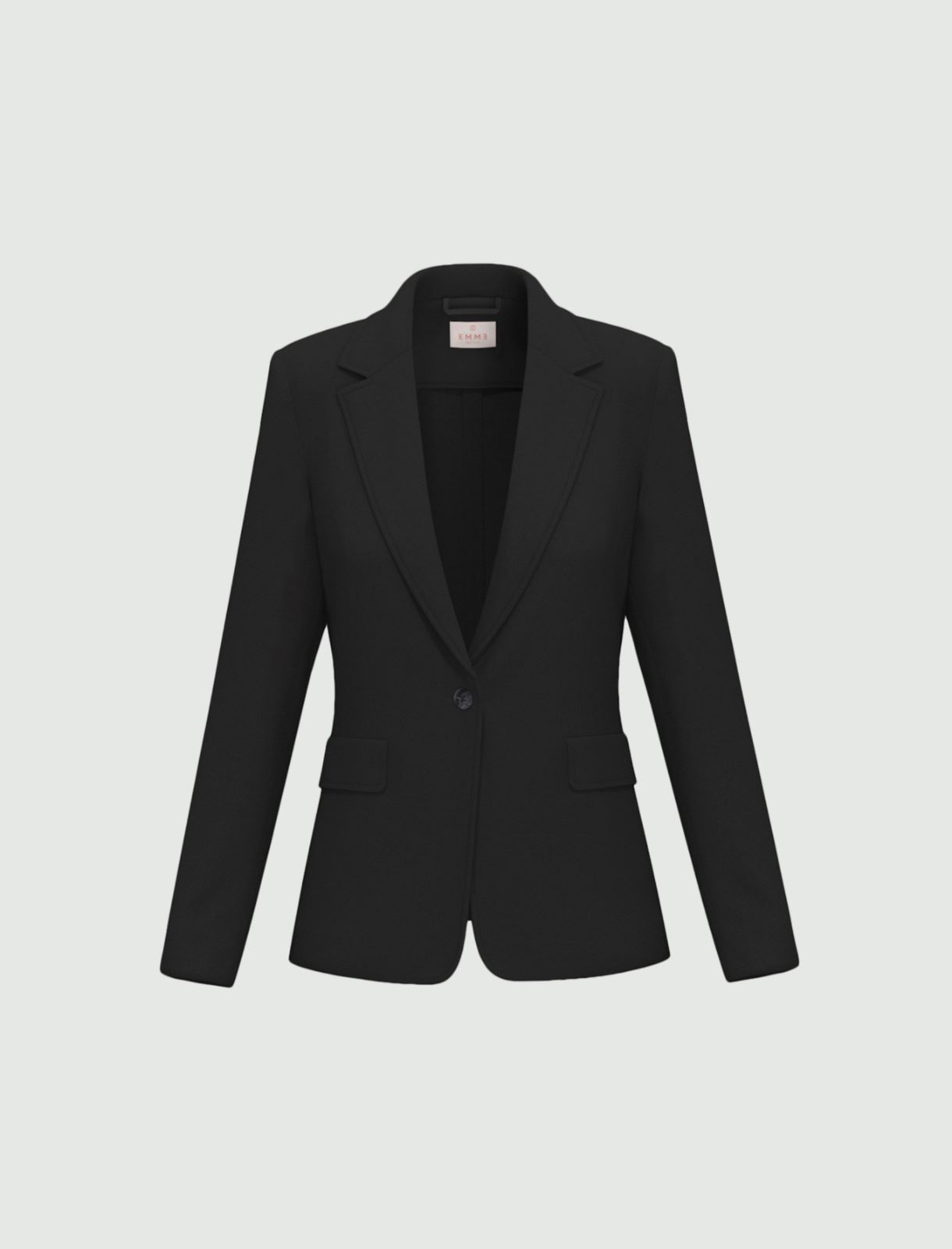 Blazer semi aderente in jersey - NERO - Emme - 4