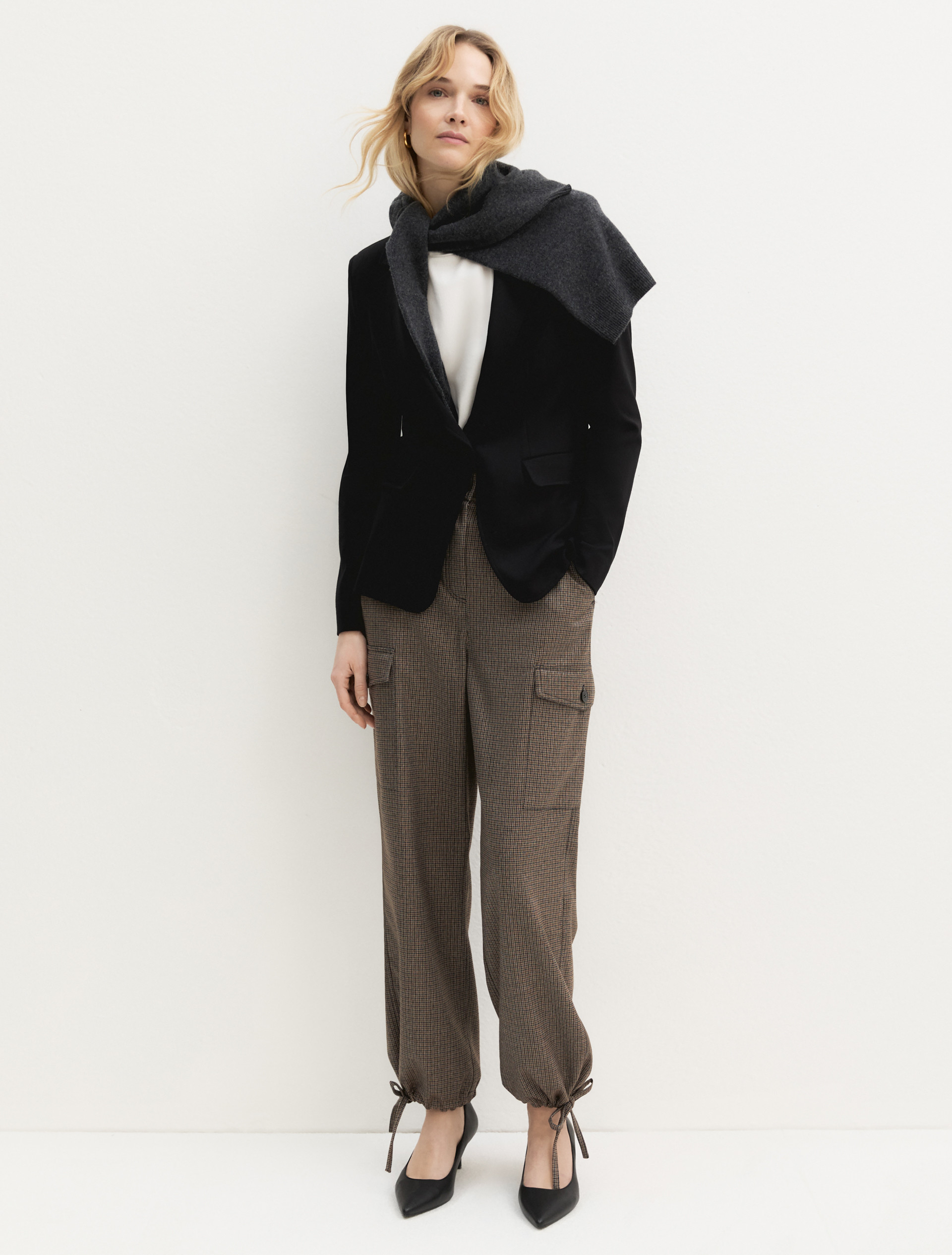 Blazer semi aderente in jersey - NERO - Emme - 2