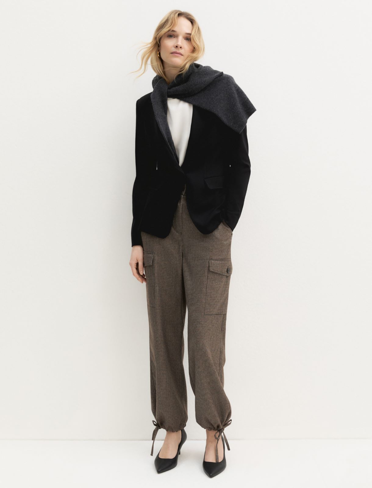 Blazer semi aderente in jersey - NERO - Emme - 2