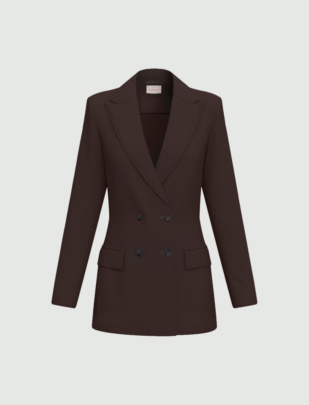 Blazer doppiopetto semiaderente in jersey - TESTA MORO - Emme - 6
