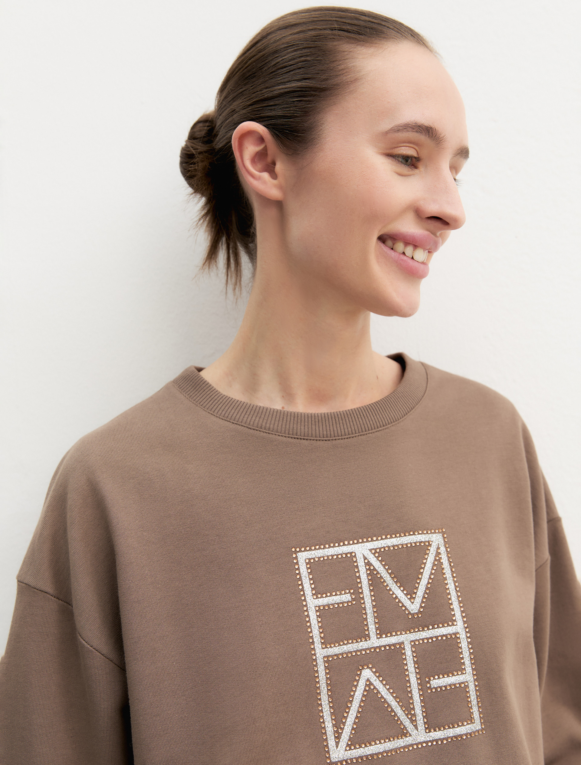 Felpa con logo con glitter - TORTORA - Emme - 3