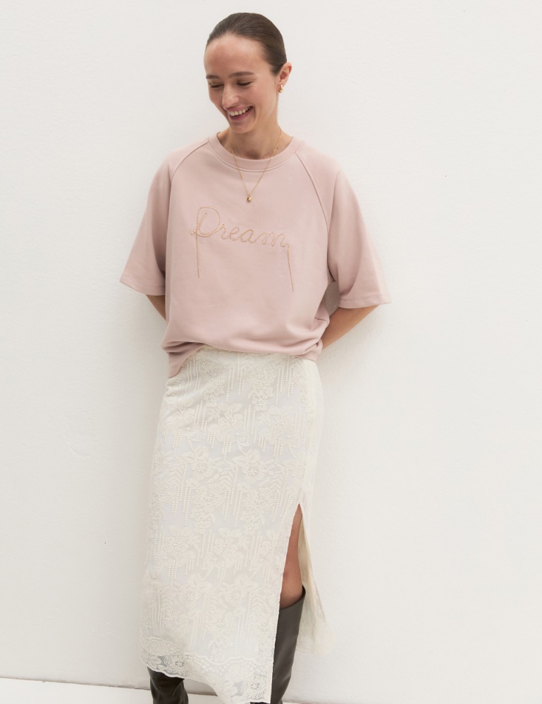 Oversized embroidered sweatshirt - Emme