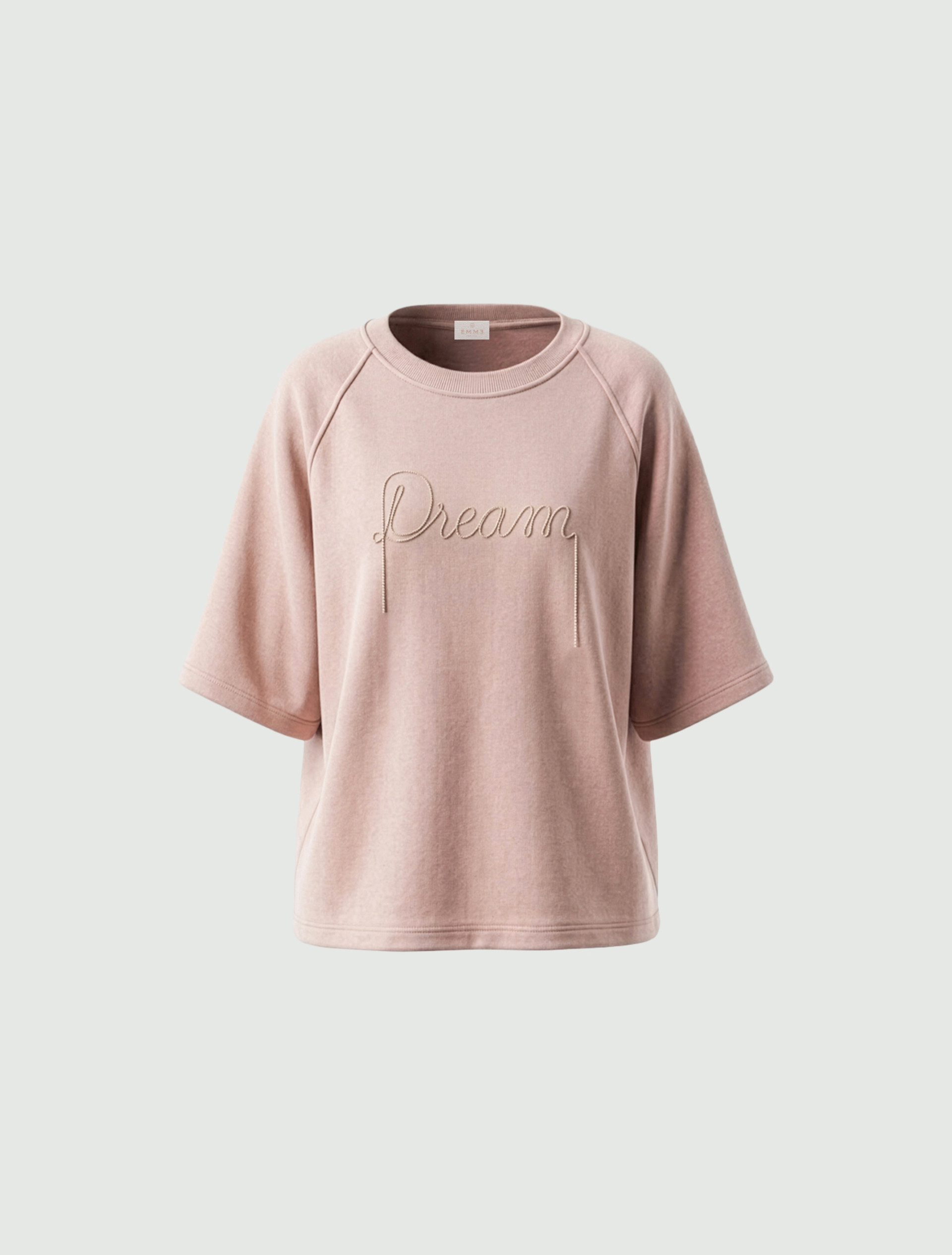 Oversized embroidered sweatshirt - DUST ROSE - Emme - 6