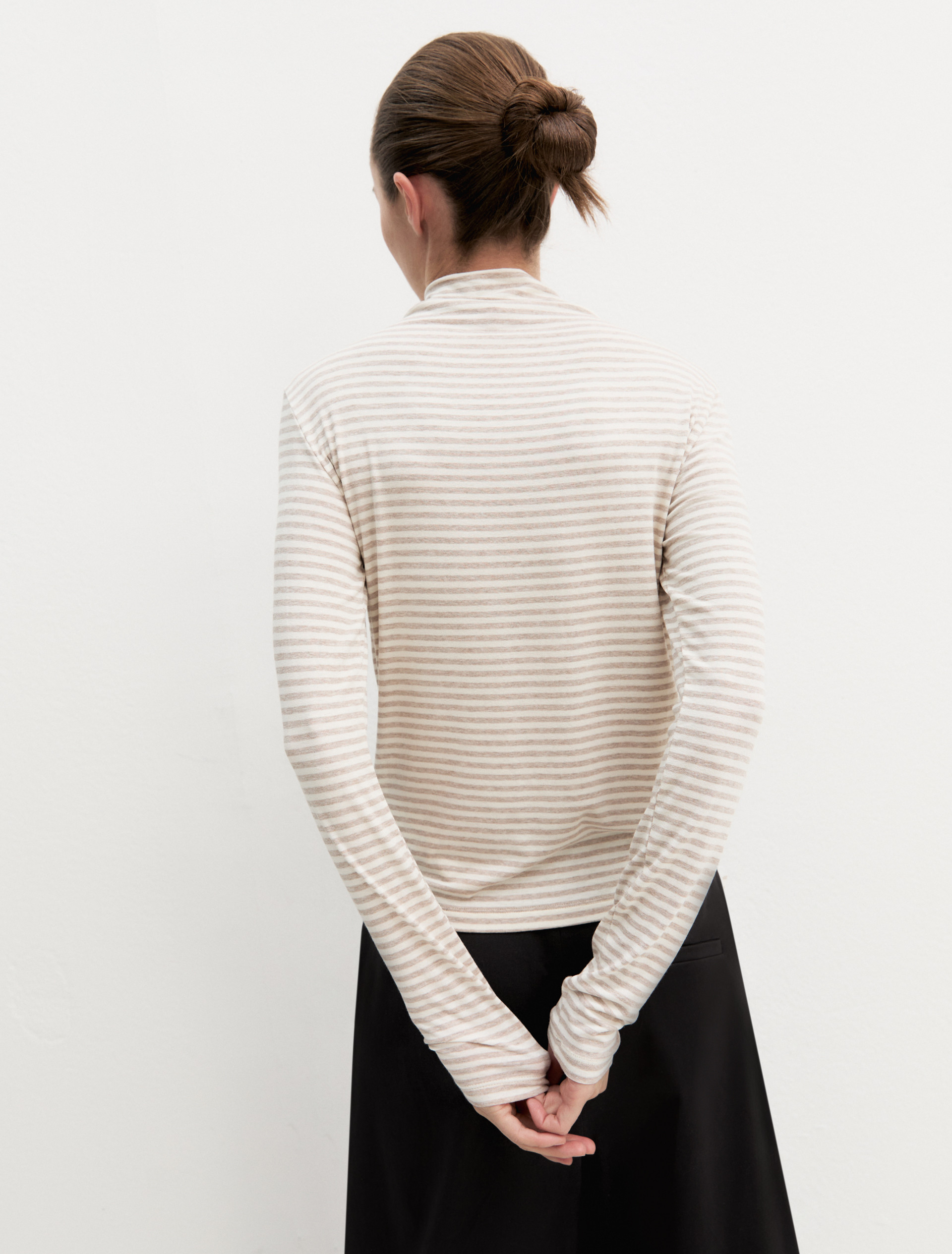 Maglia a lupetto in viscosa - BEIGE - Emme - 3