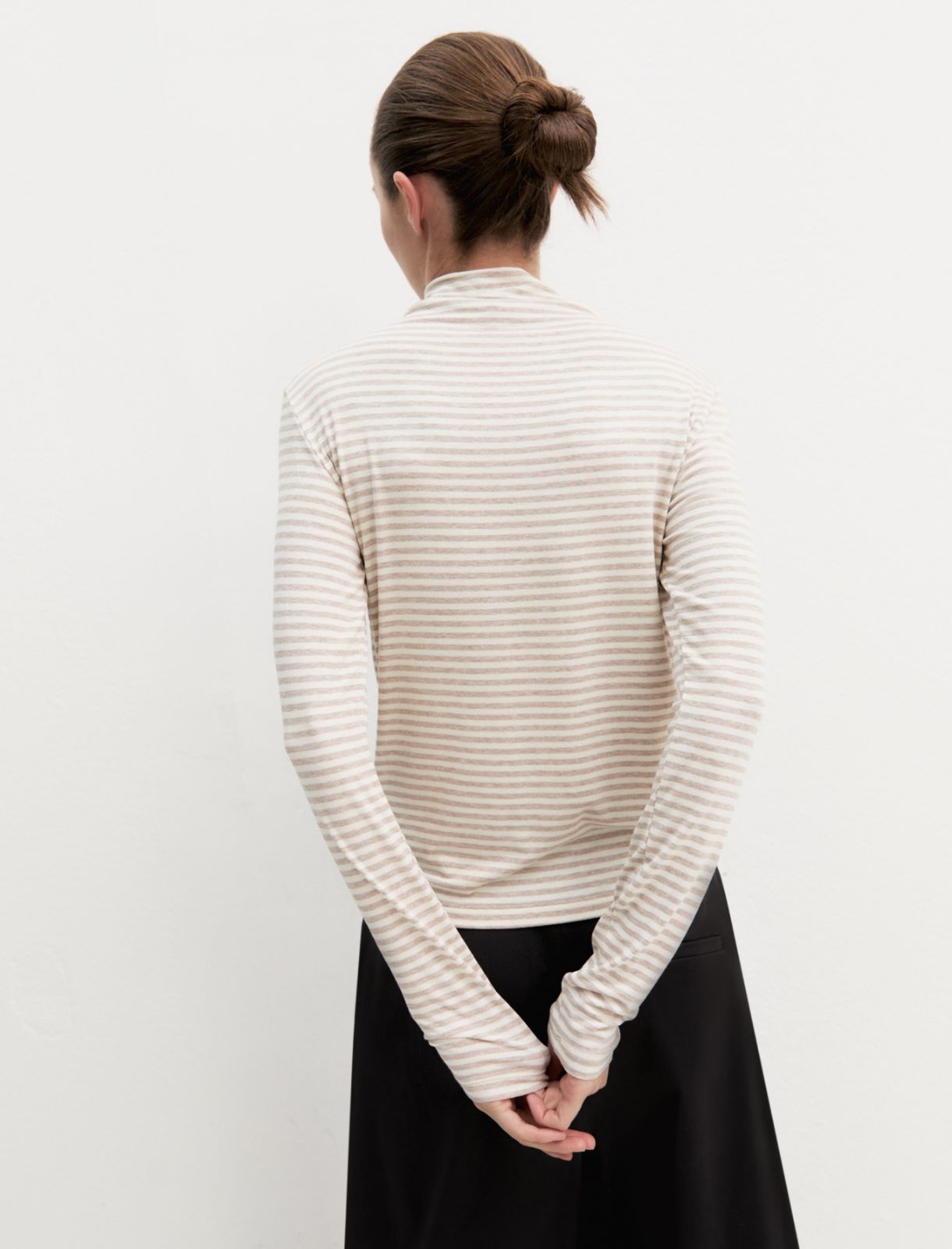 Maglia a lupetto in viscosa - BEIGE - Emme - 3